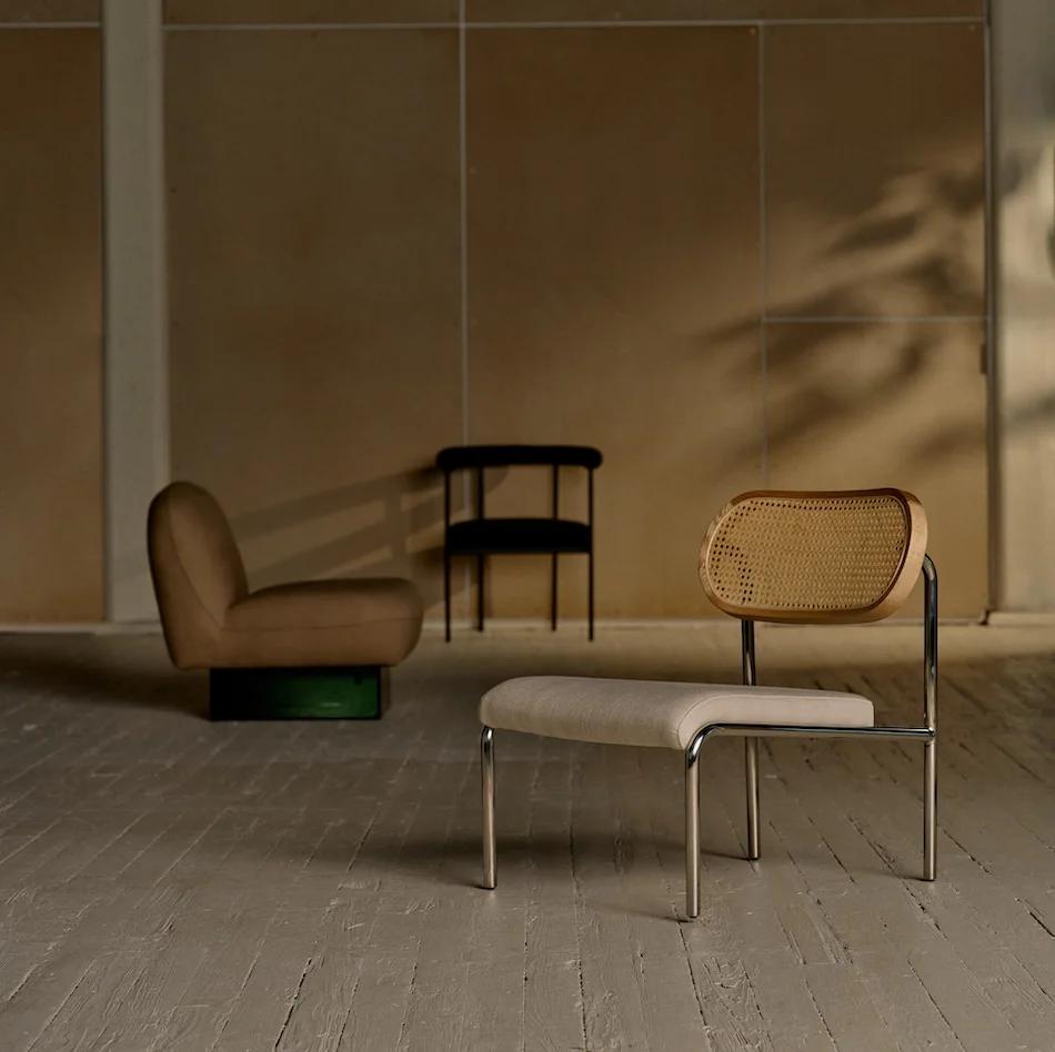 Industry West furniture in a bare room