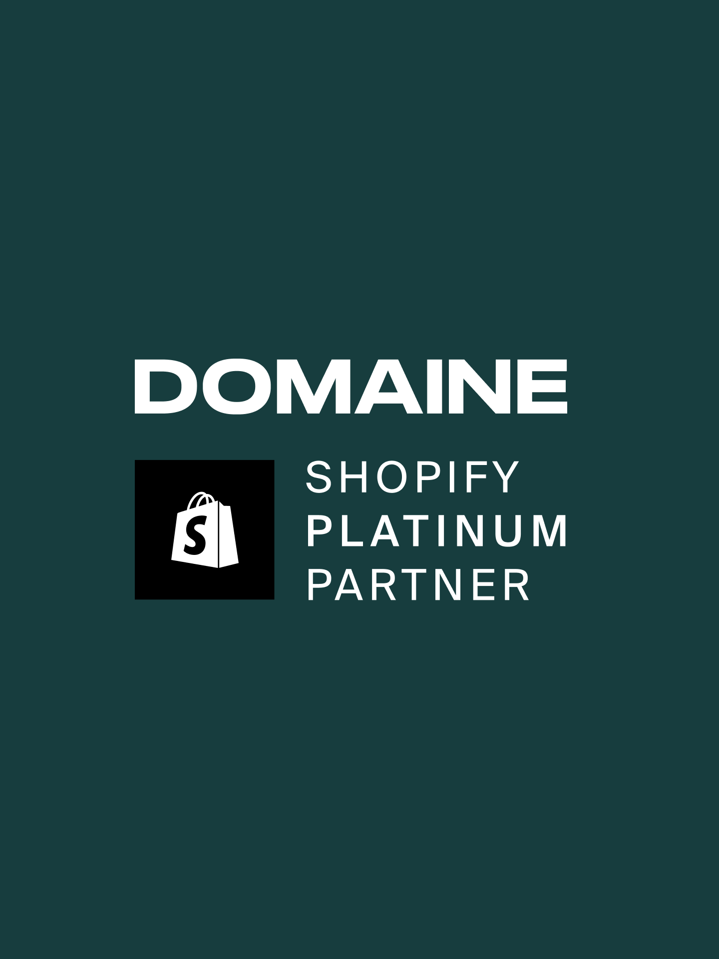 shopify platinum partner badge on teal background
