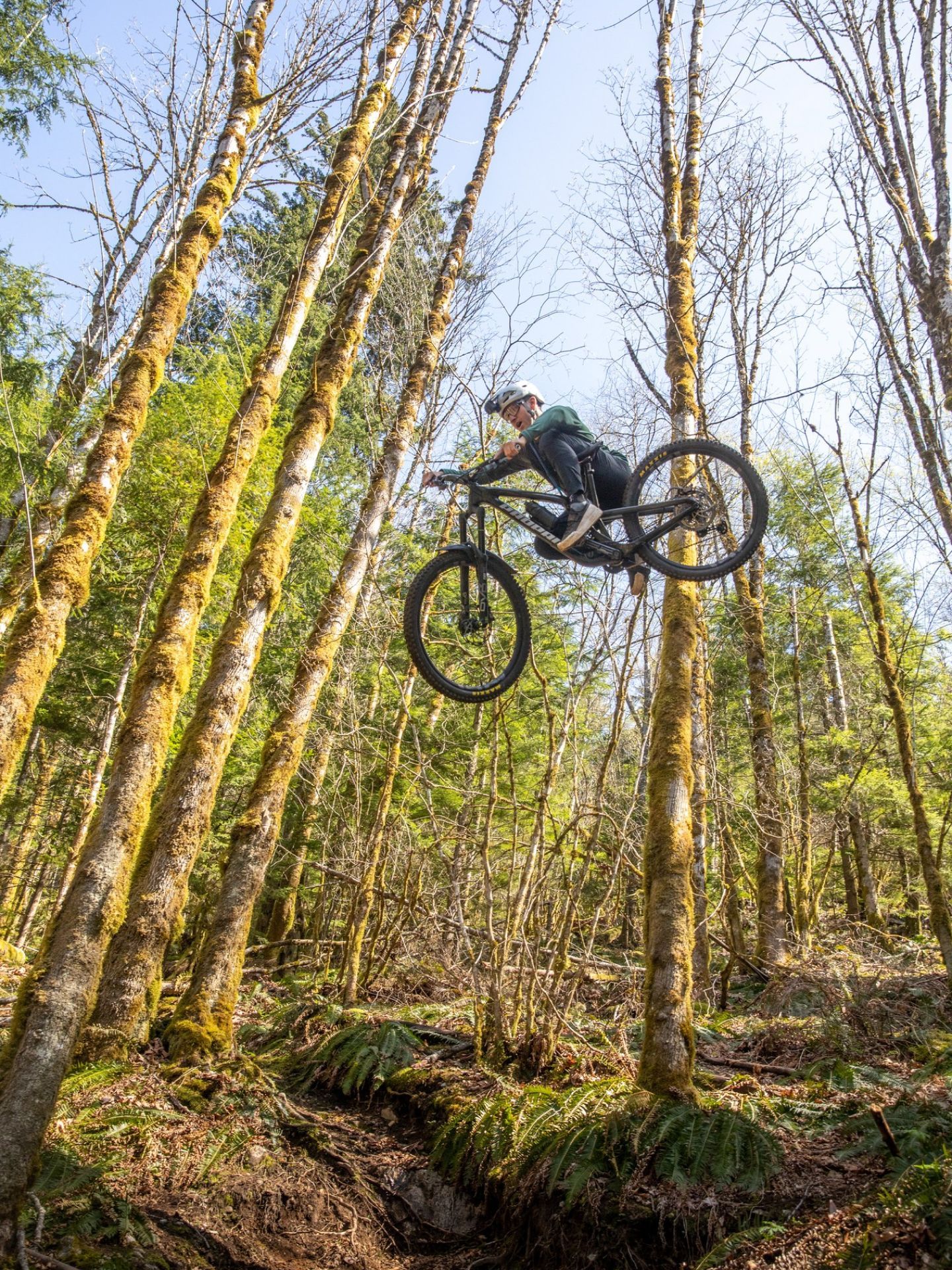 Man on Bike in air