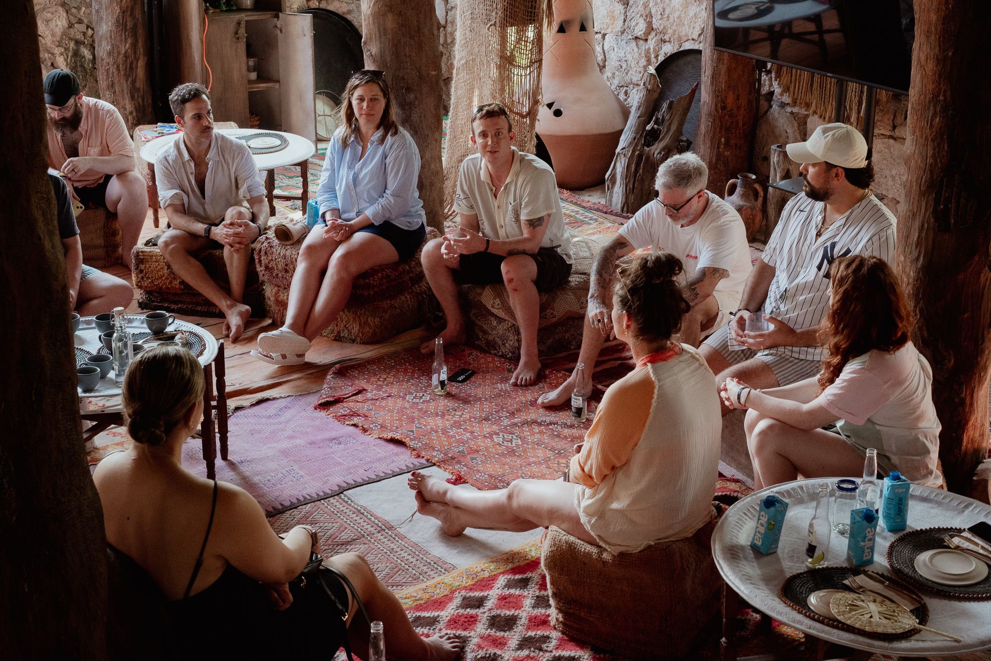 Someone team members in a workshop