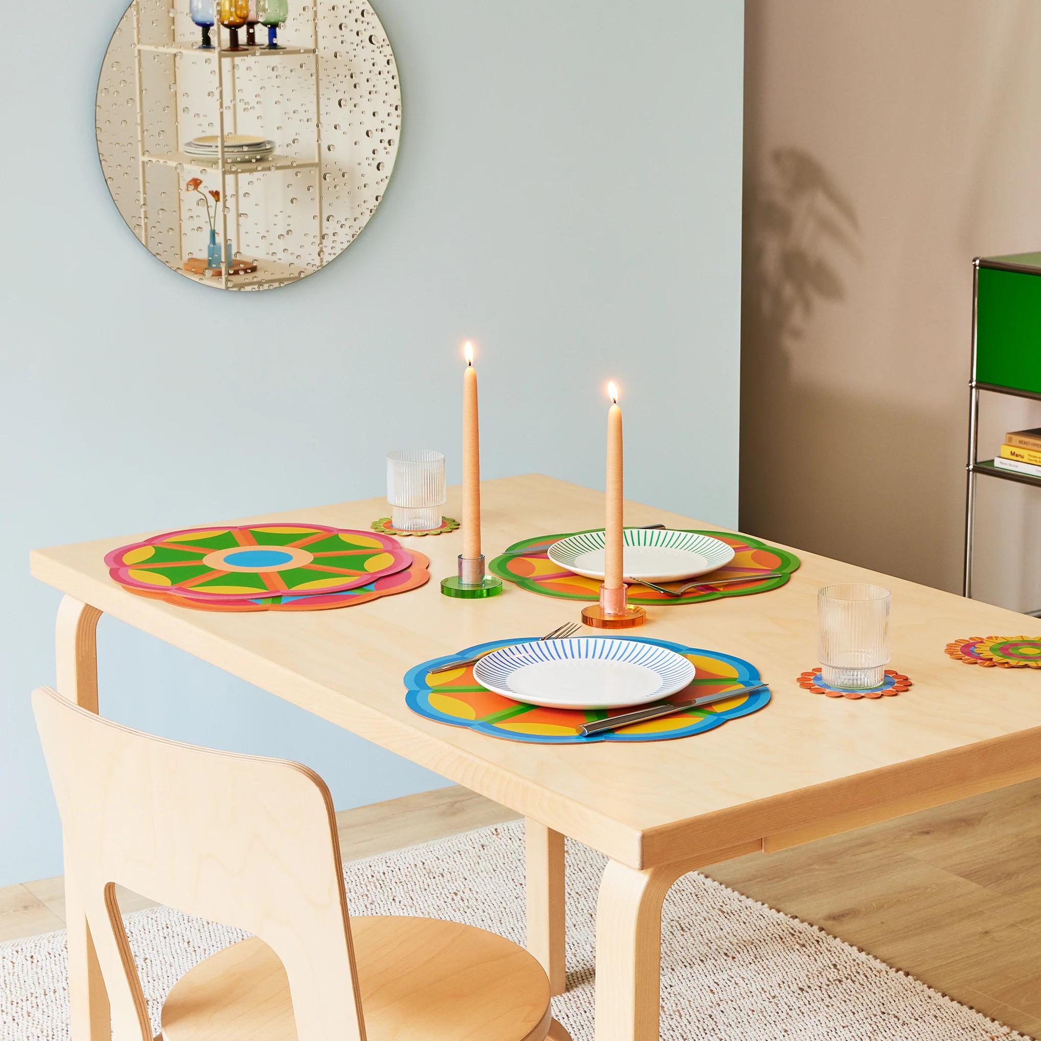 Various MoMA products on a table