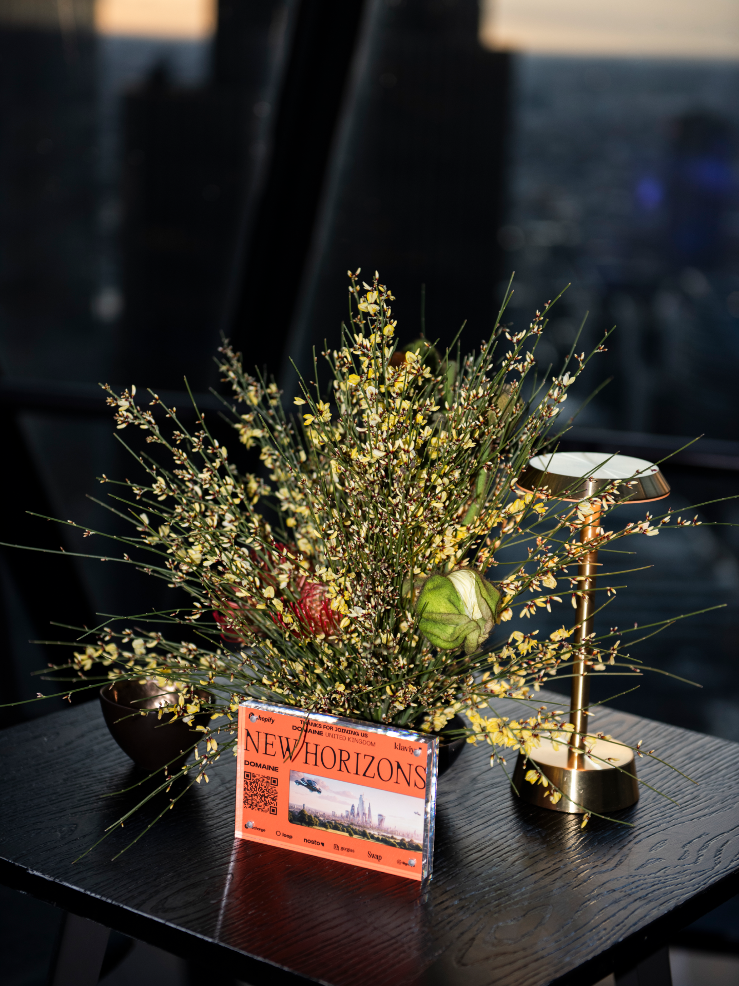 Table setting at our London launch at Searcys in the Gherkin