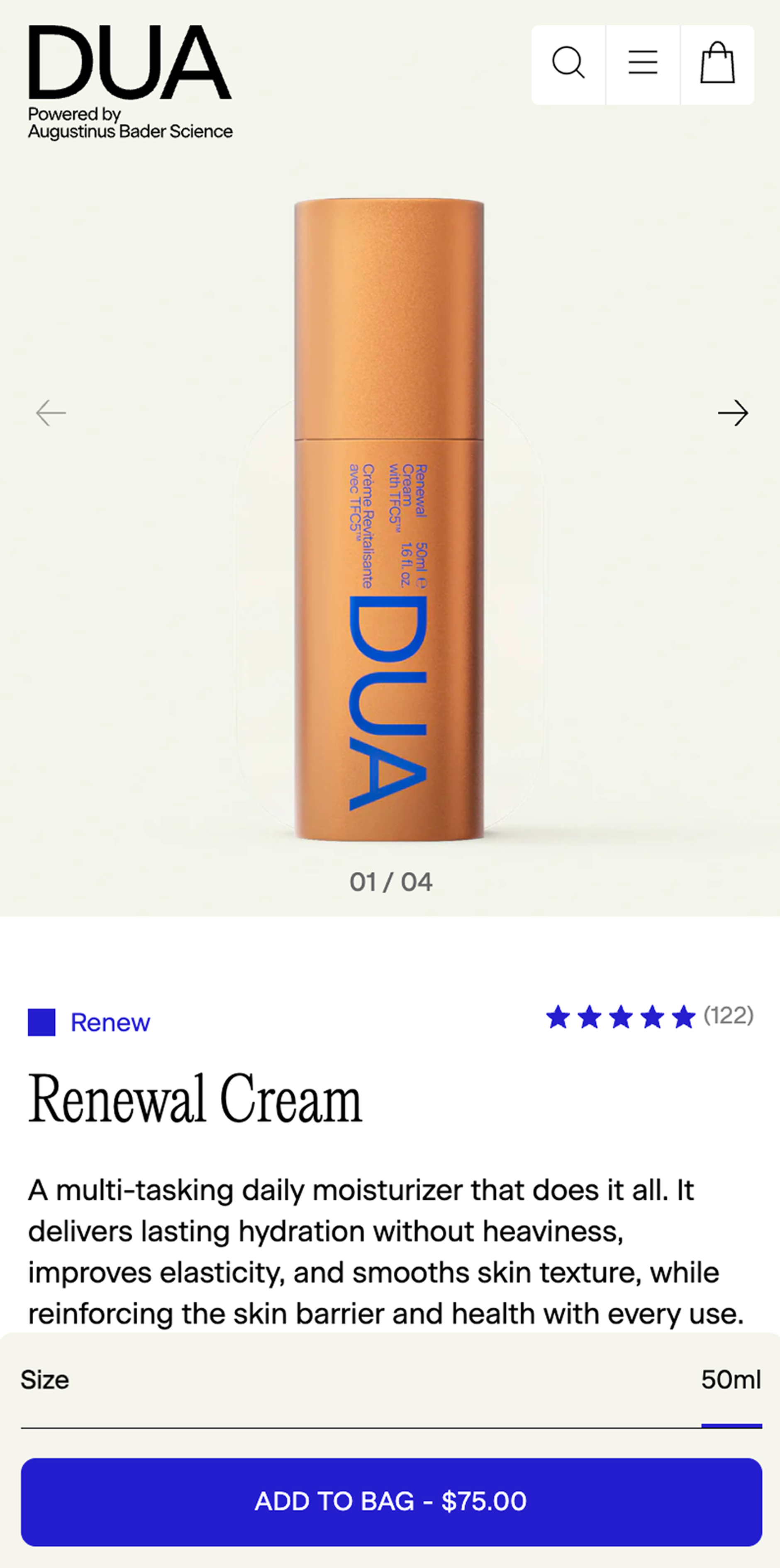 DUA™ is powered by TFC5™, a proprietary technology tailored for skin with minimal to moderate damage.