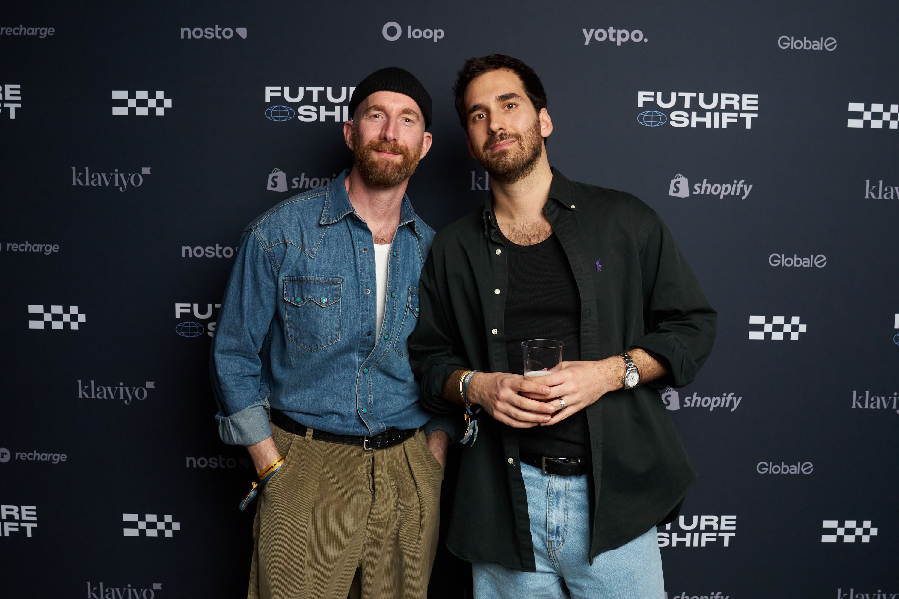Guests in front of our step & repeat