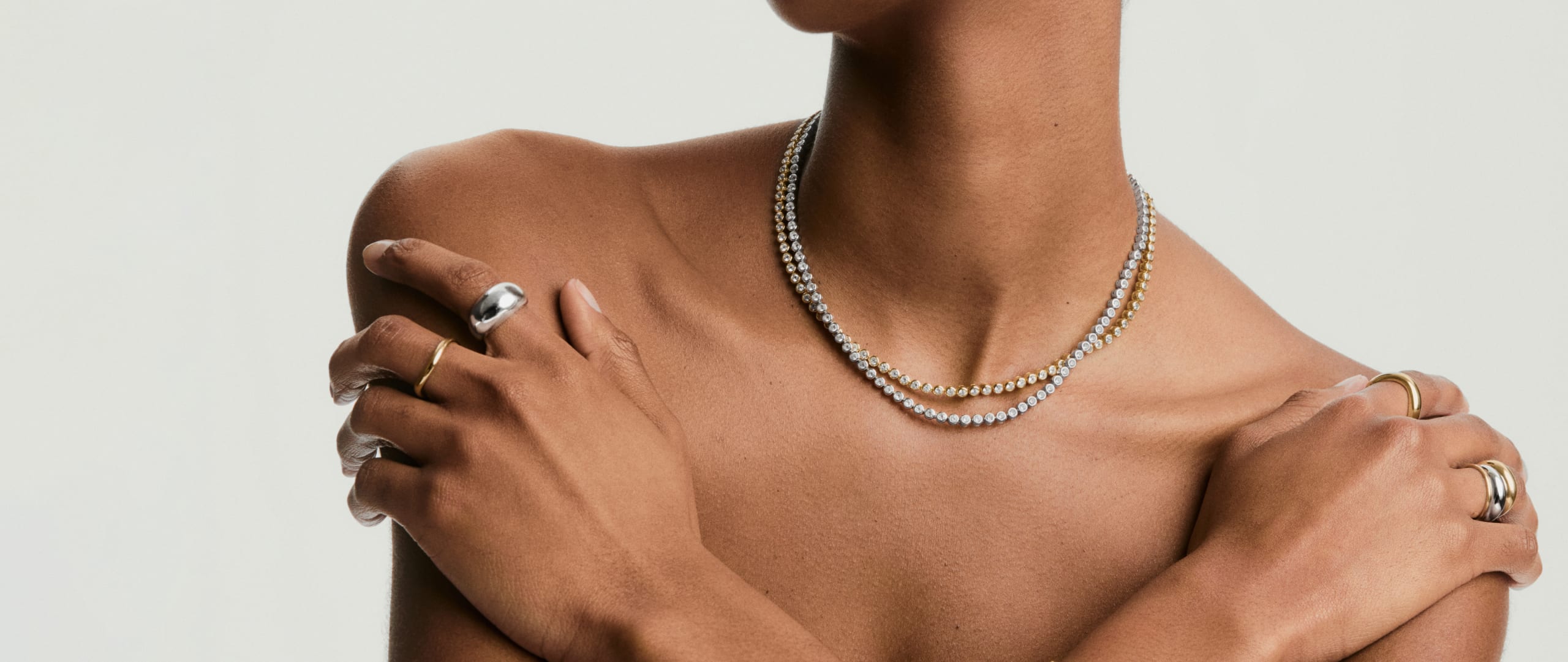 Necklace on model