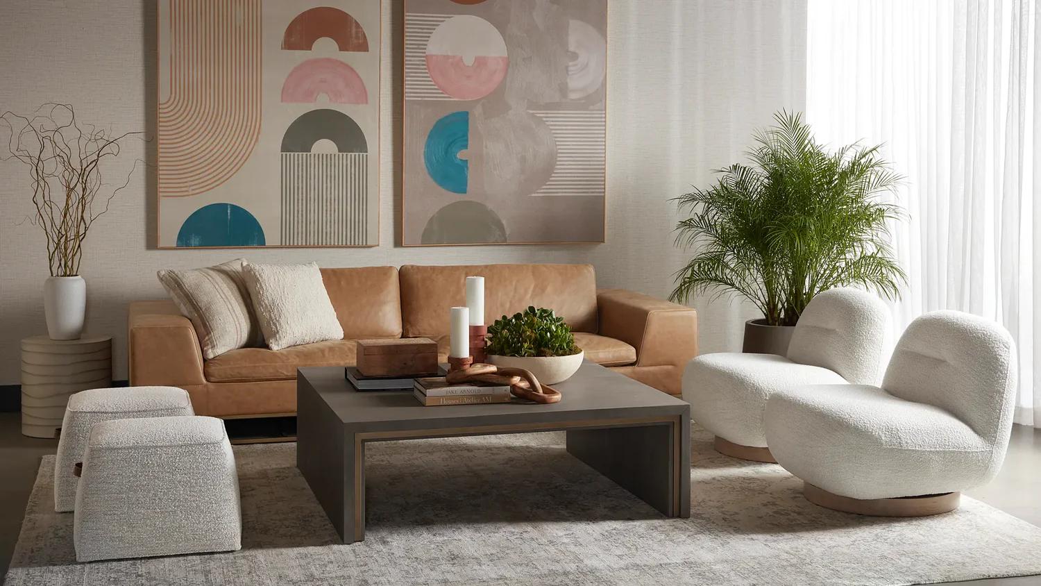Sunpan coffee table in a living room
