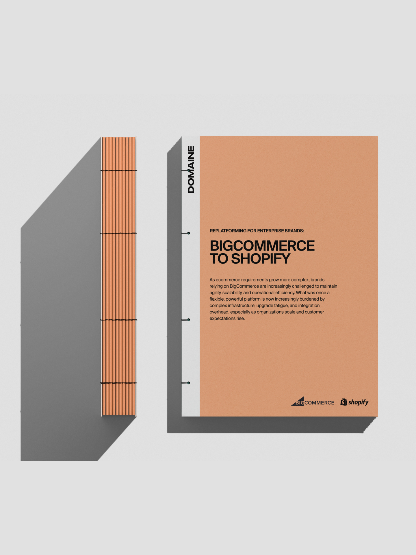 Mockup of BigCommerce Whitepaper on a grey background
