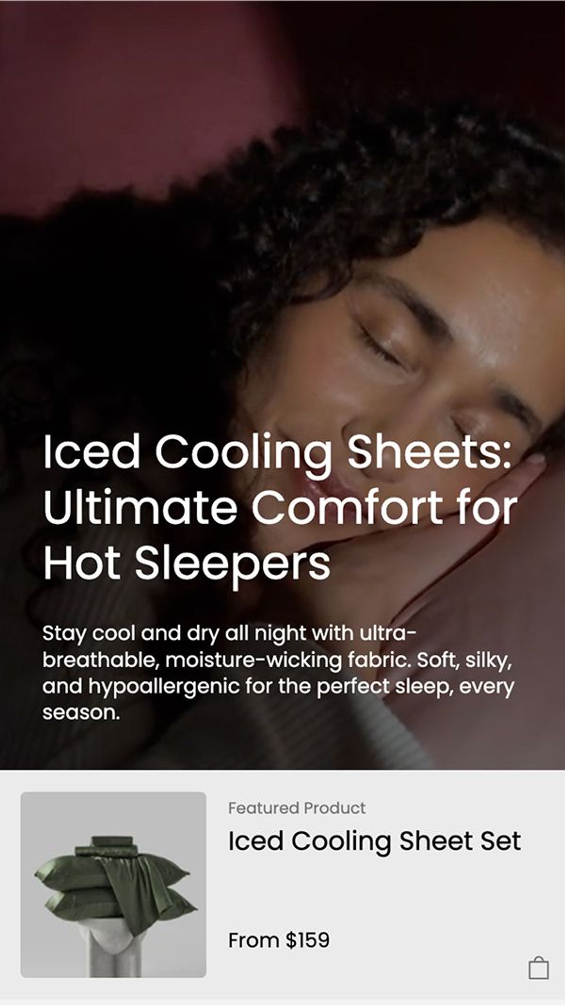 Screenshot of Hush Mobile Homepage
