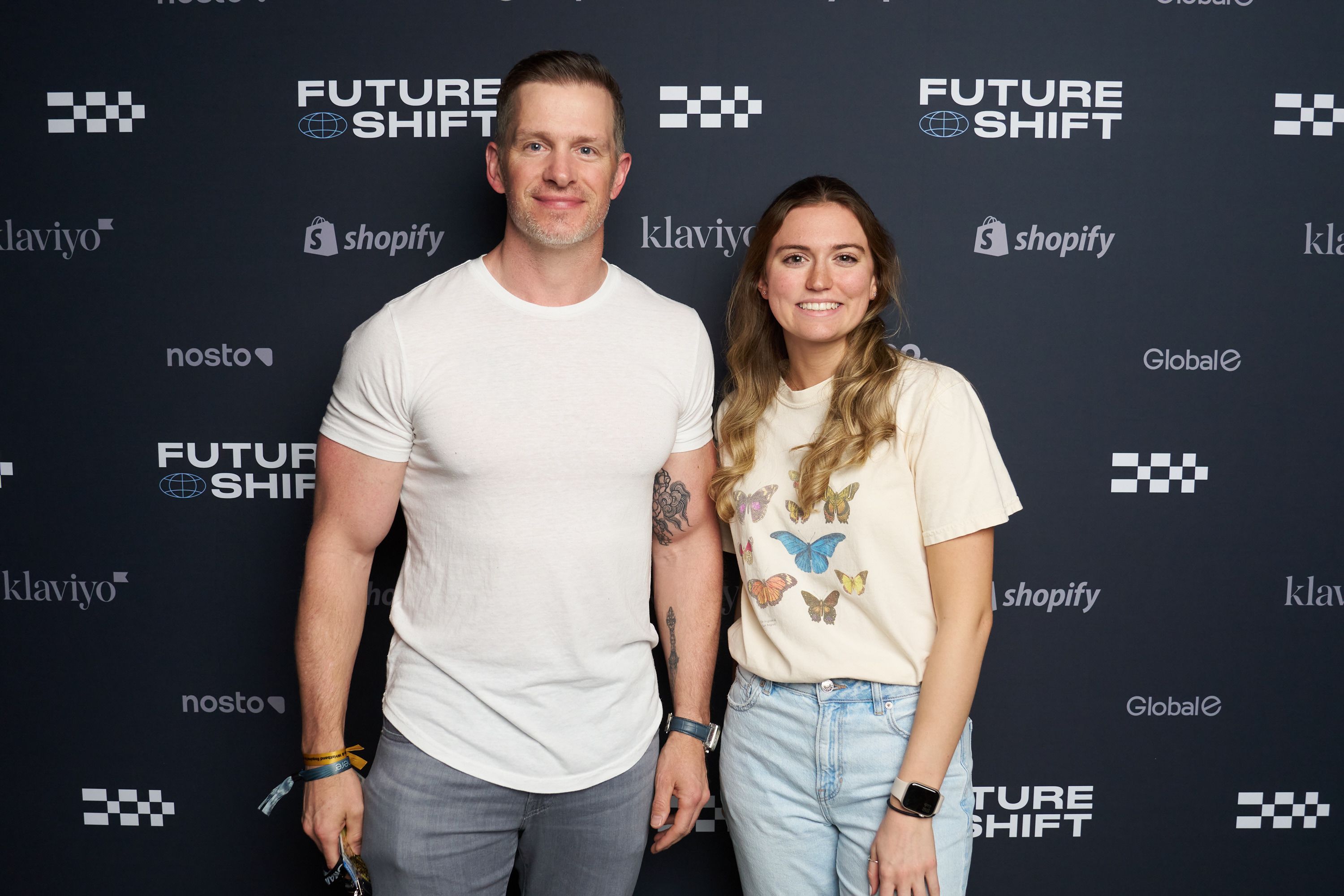 Guests in front of our step & repeat