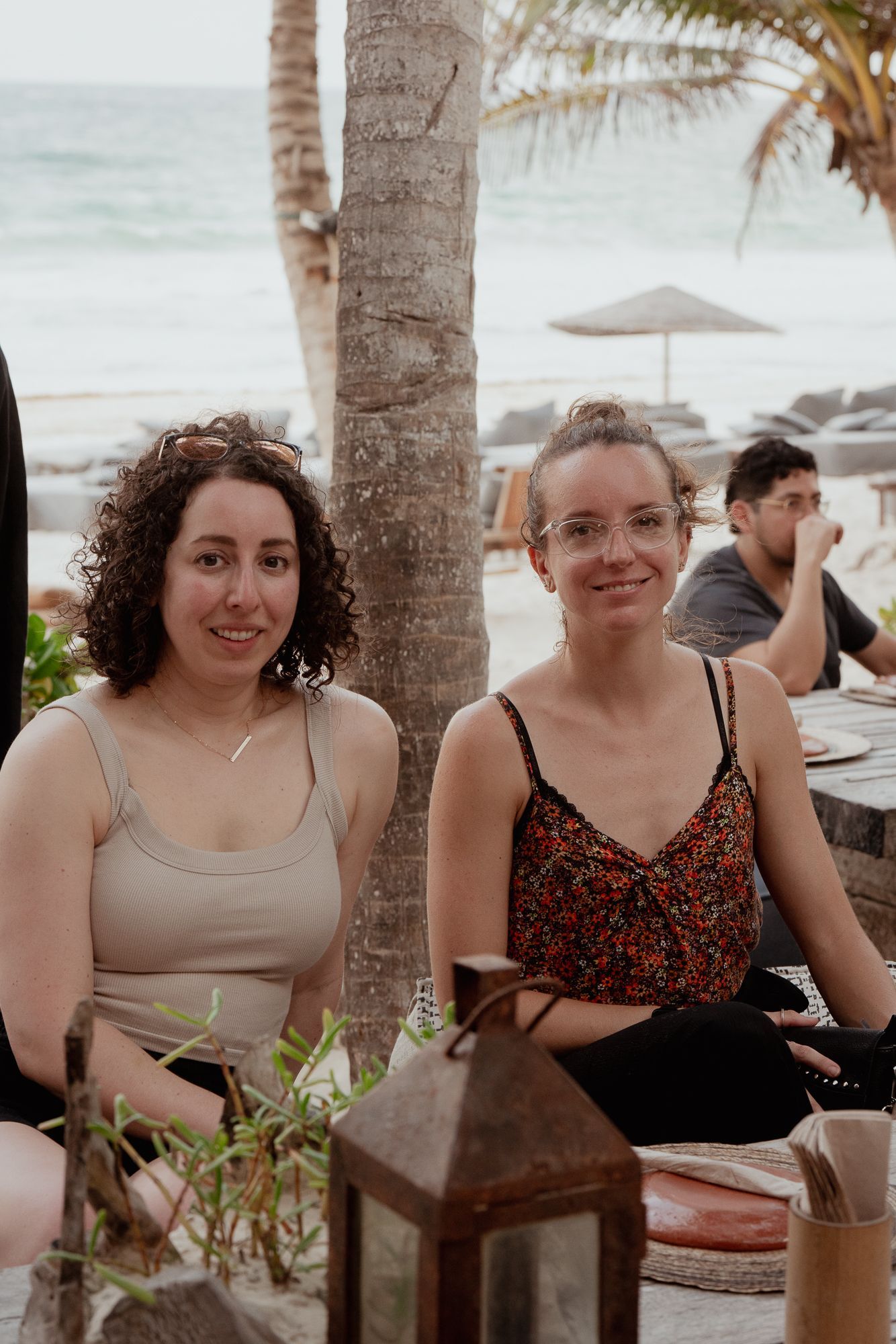 Jen and Joy at the resort restaurant