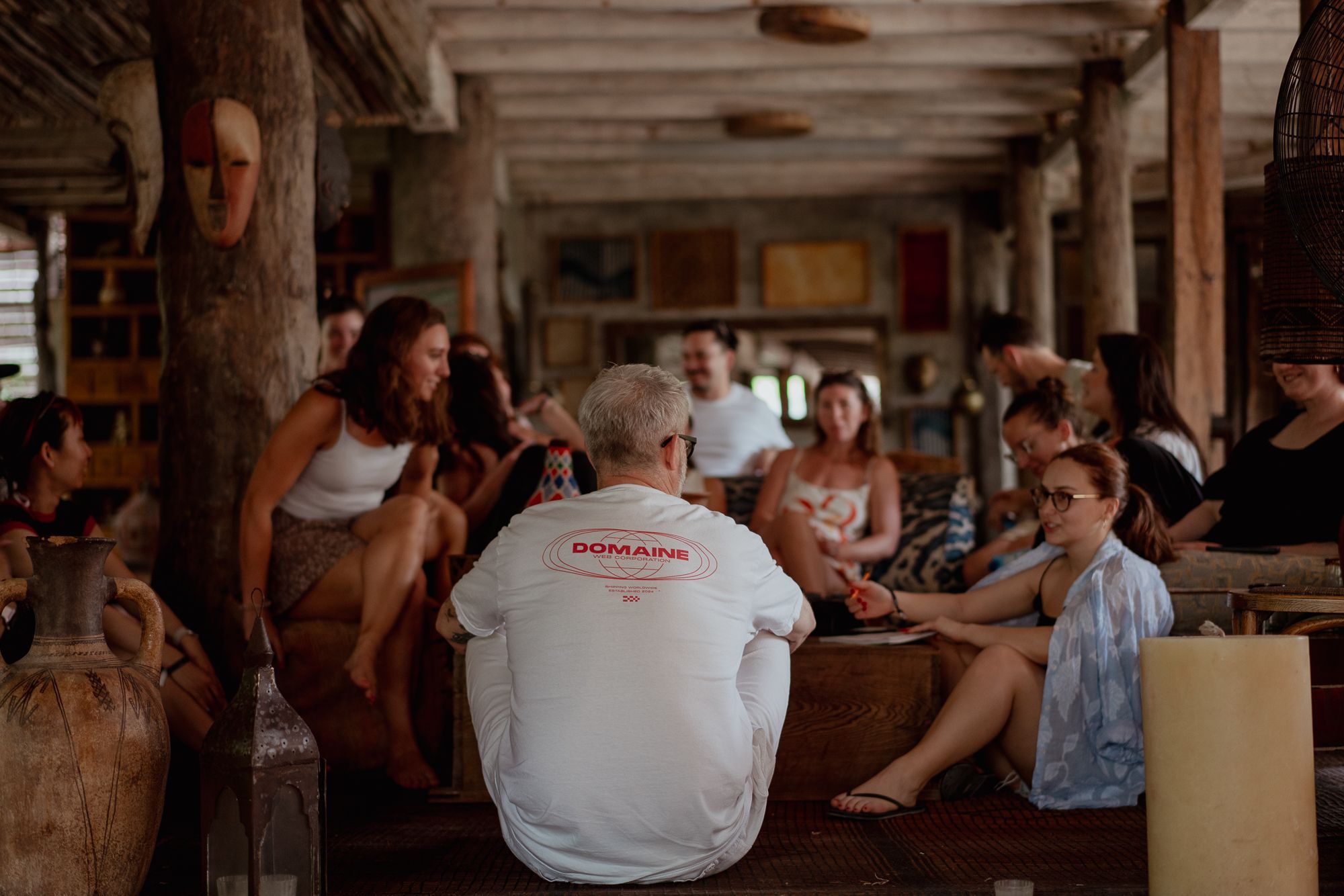 Someone team members in a workshop