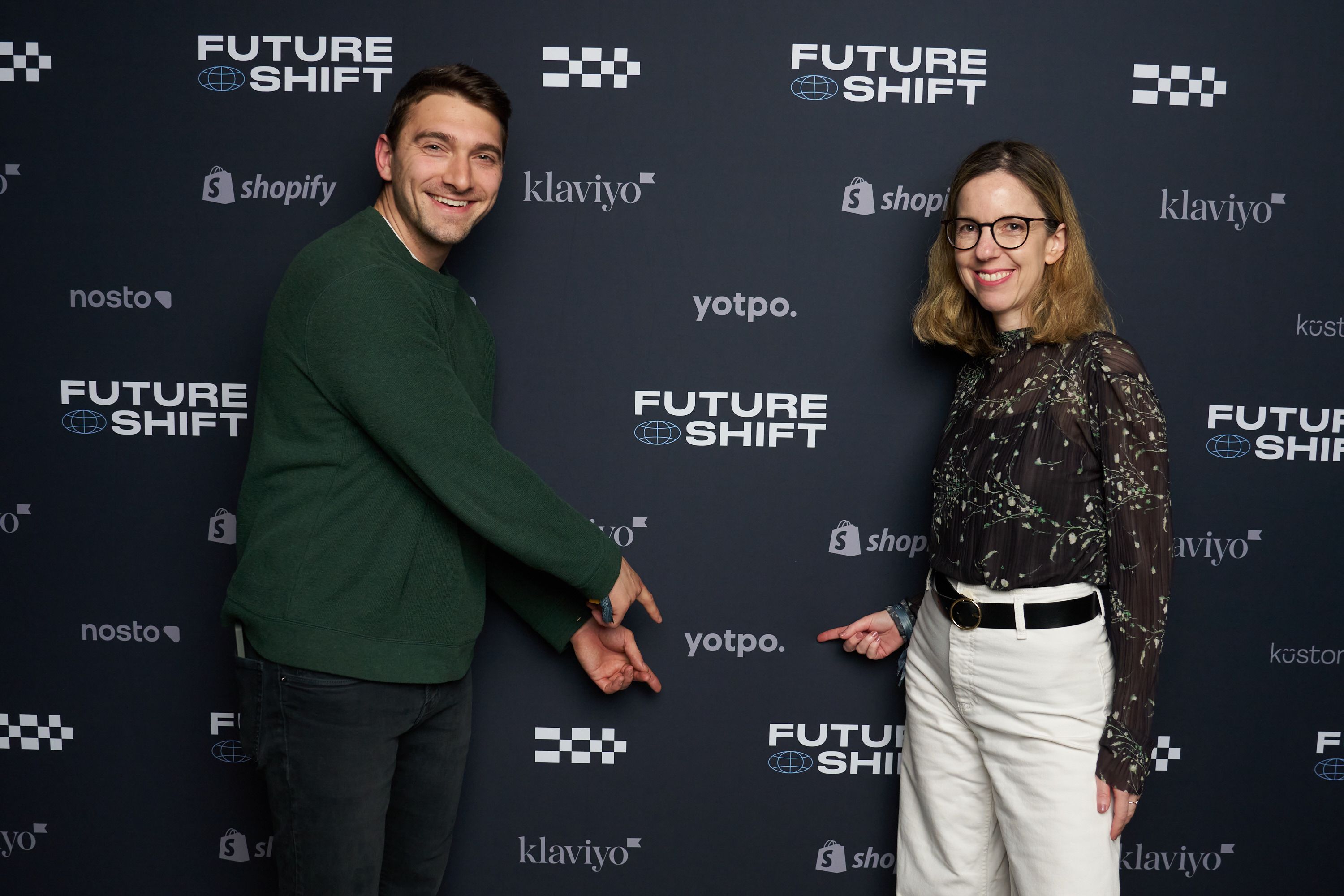 Guests in front of our step & repeat