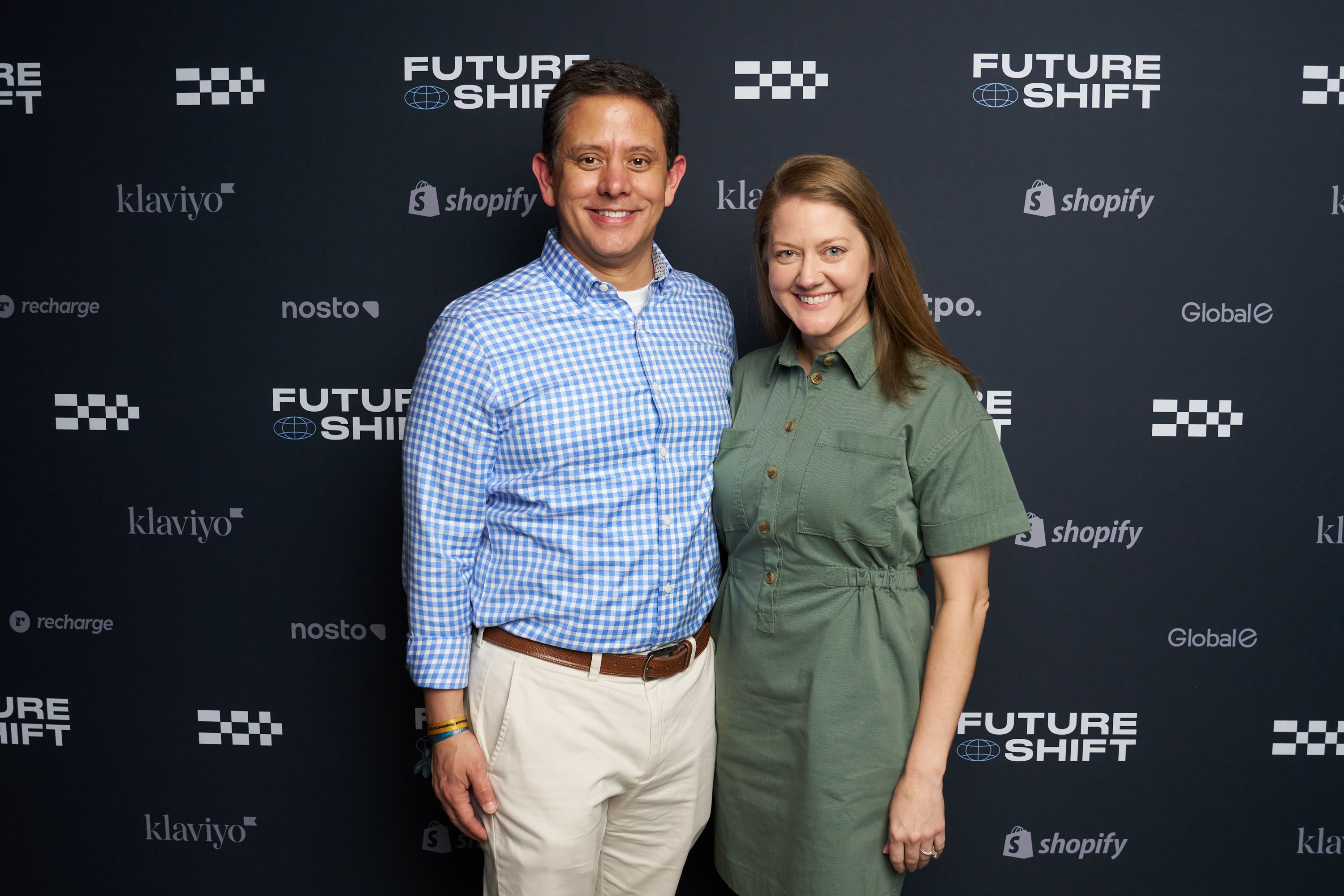 Guests in front of our step & repeat