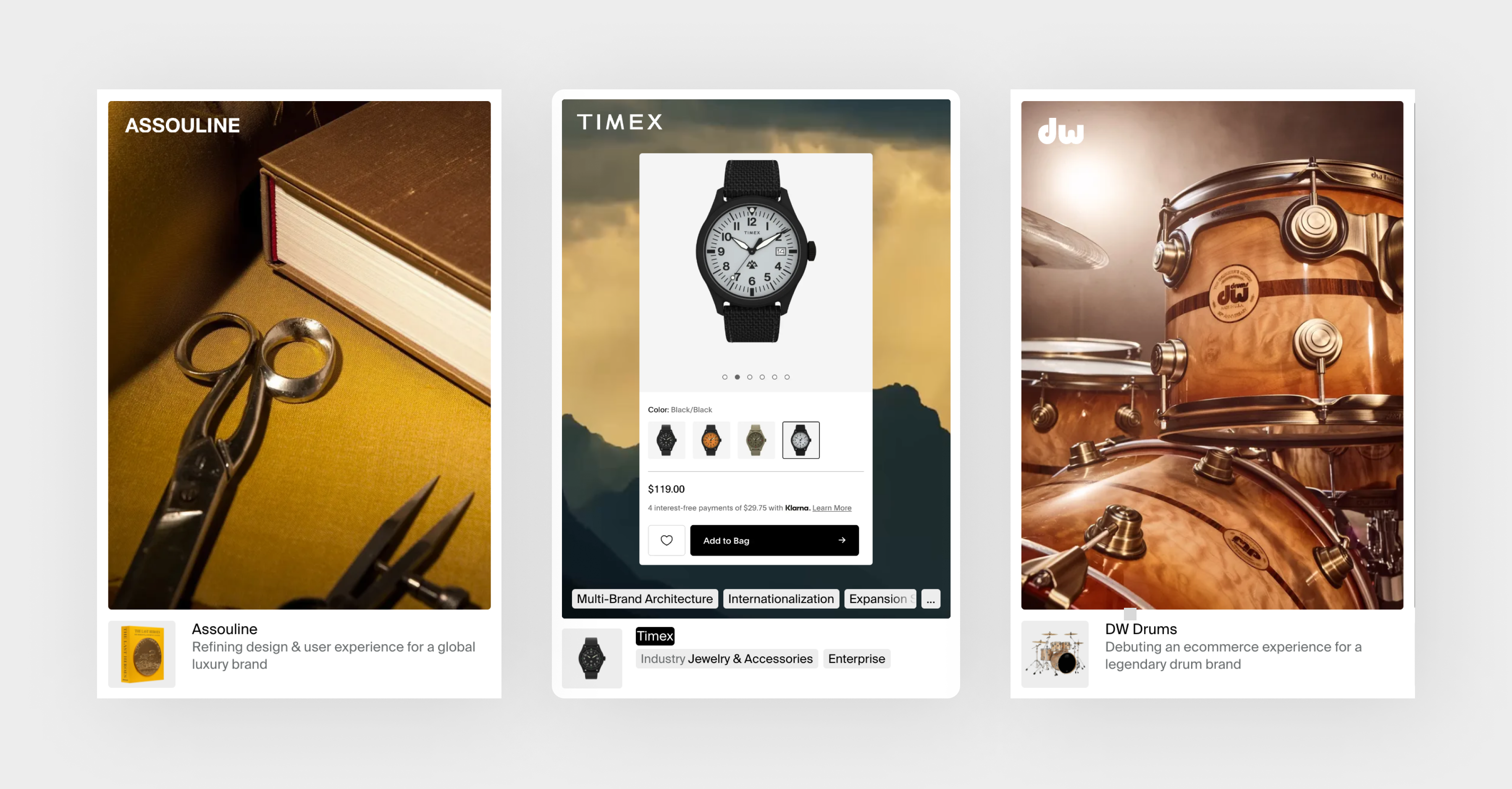 Desktop screenshots of Someone's project cards
