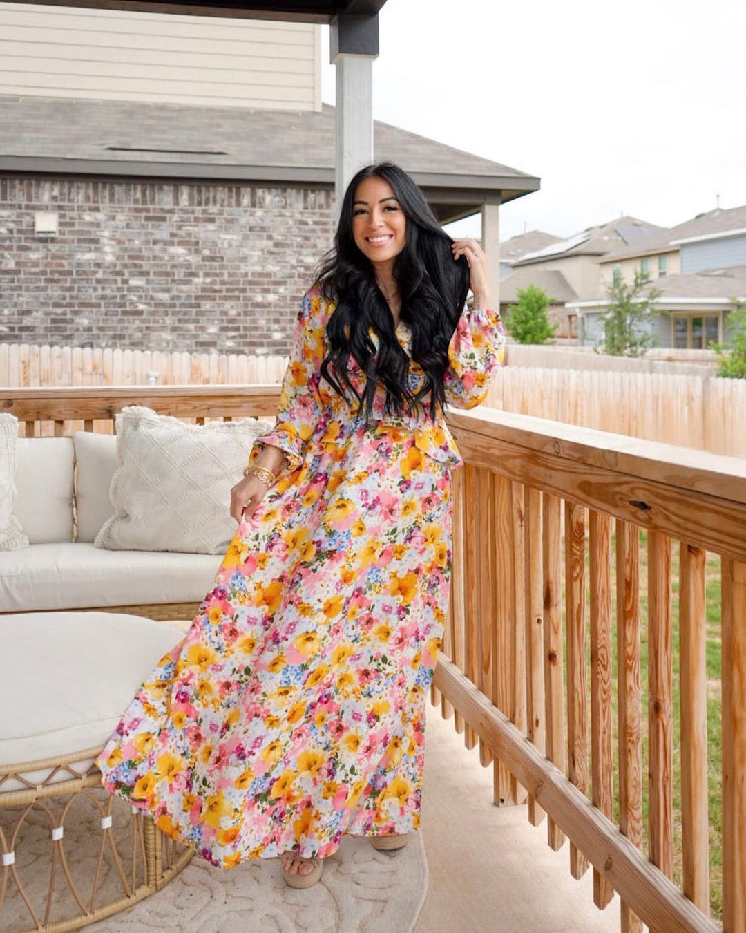 Lady in floral address