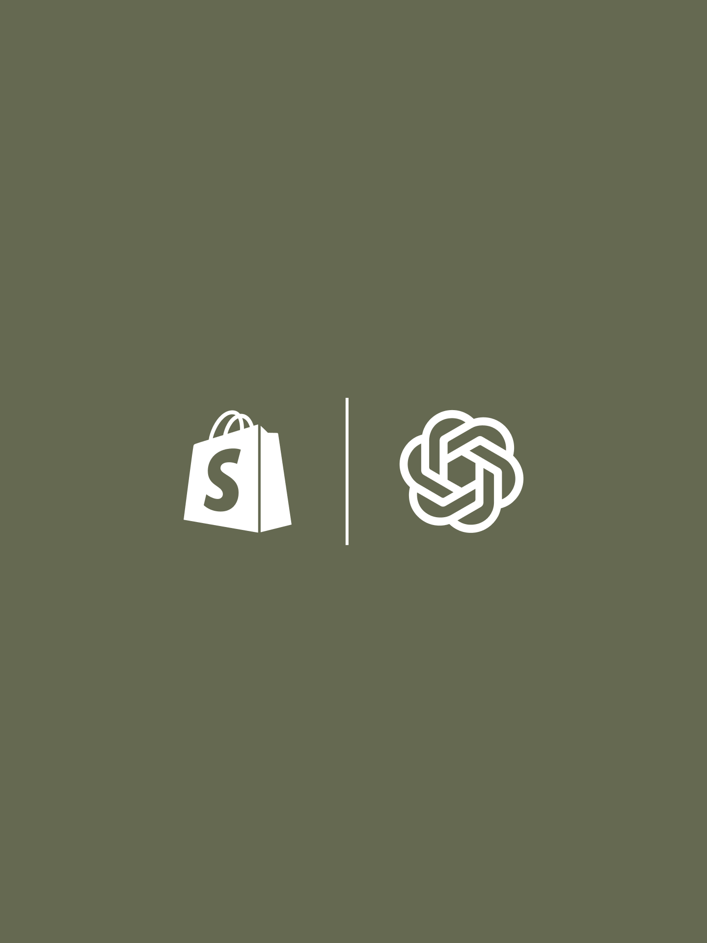 dark green background with Shopify and OpenAI logo side by side 