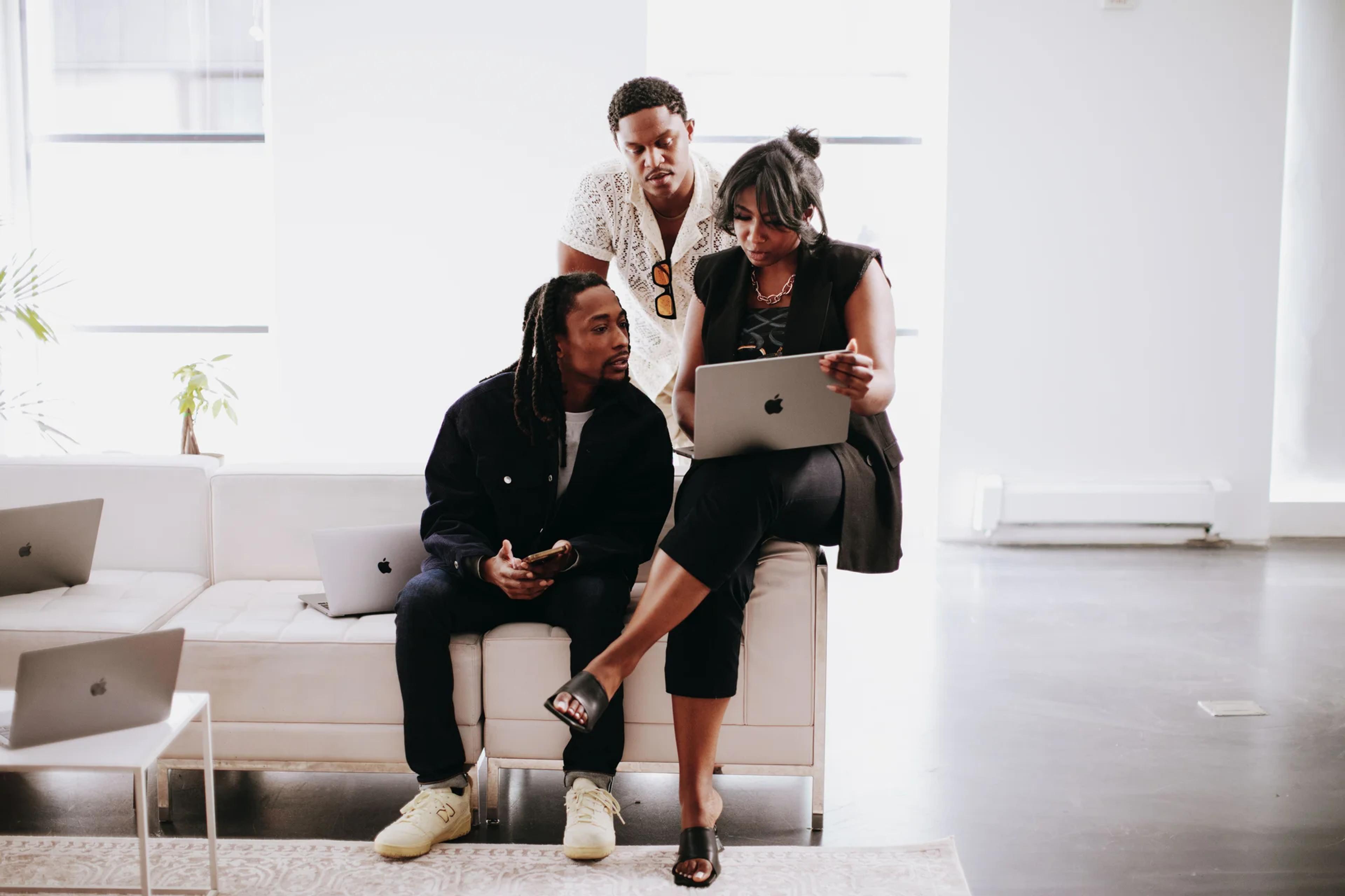 A candid shot of the Retrospect team working.