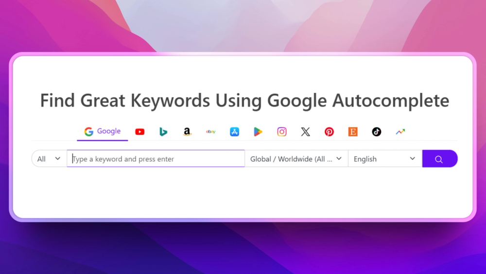 image of Keyword Tool