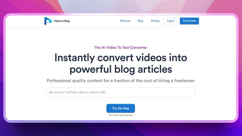 image of Video To Blog
