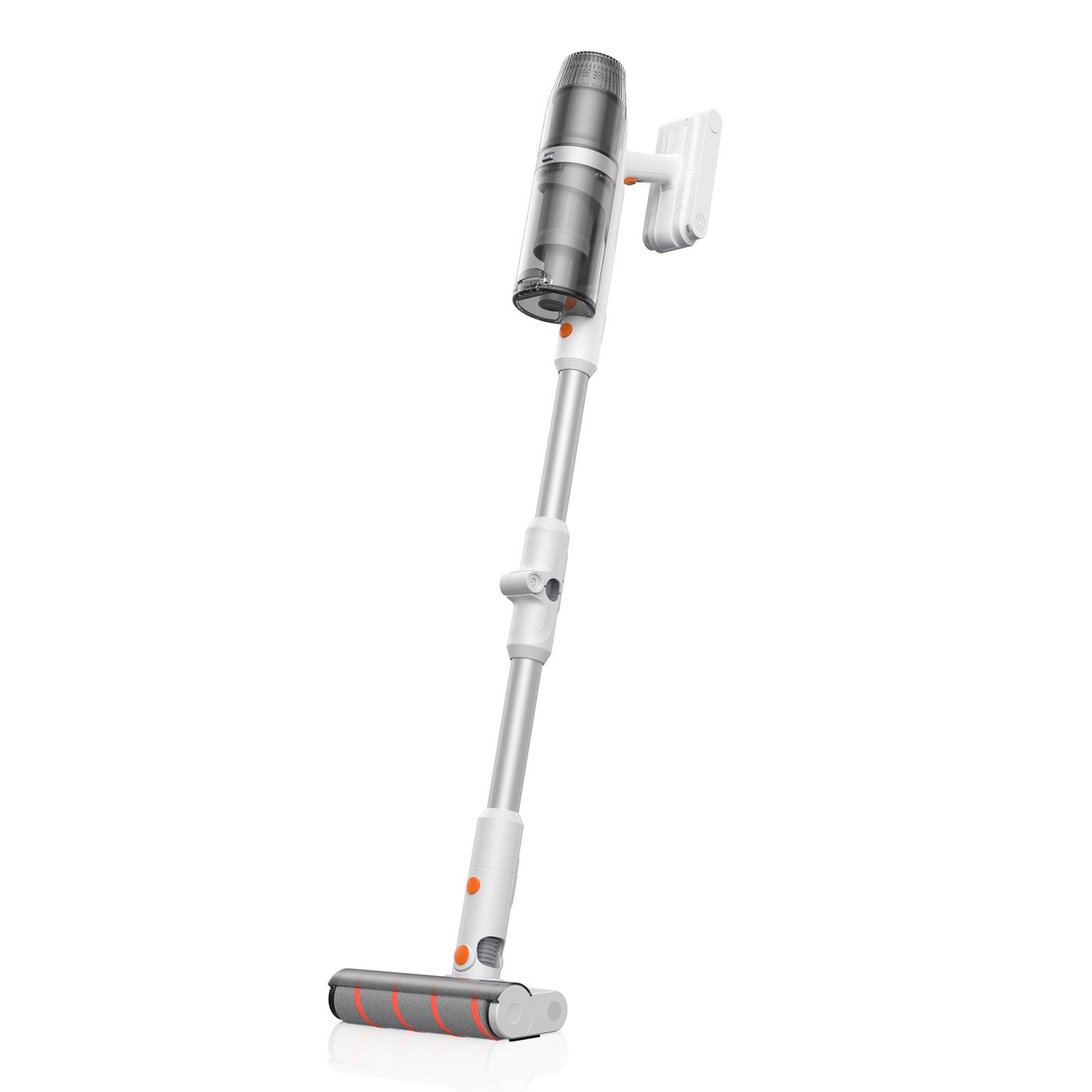 The JONR VC08 Pro cordless stick vacuum shown in full, with its motorised soft roller brush head.