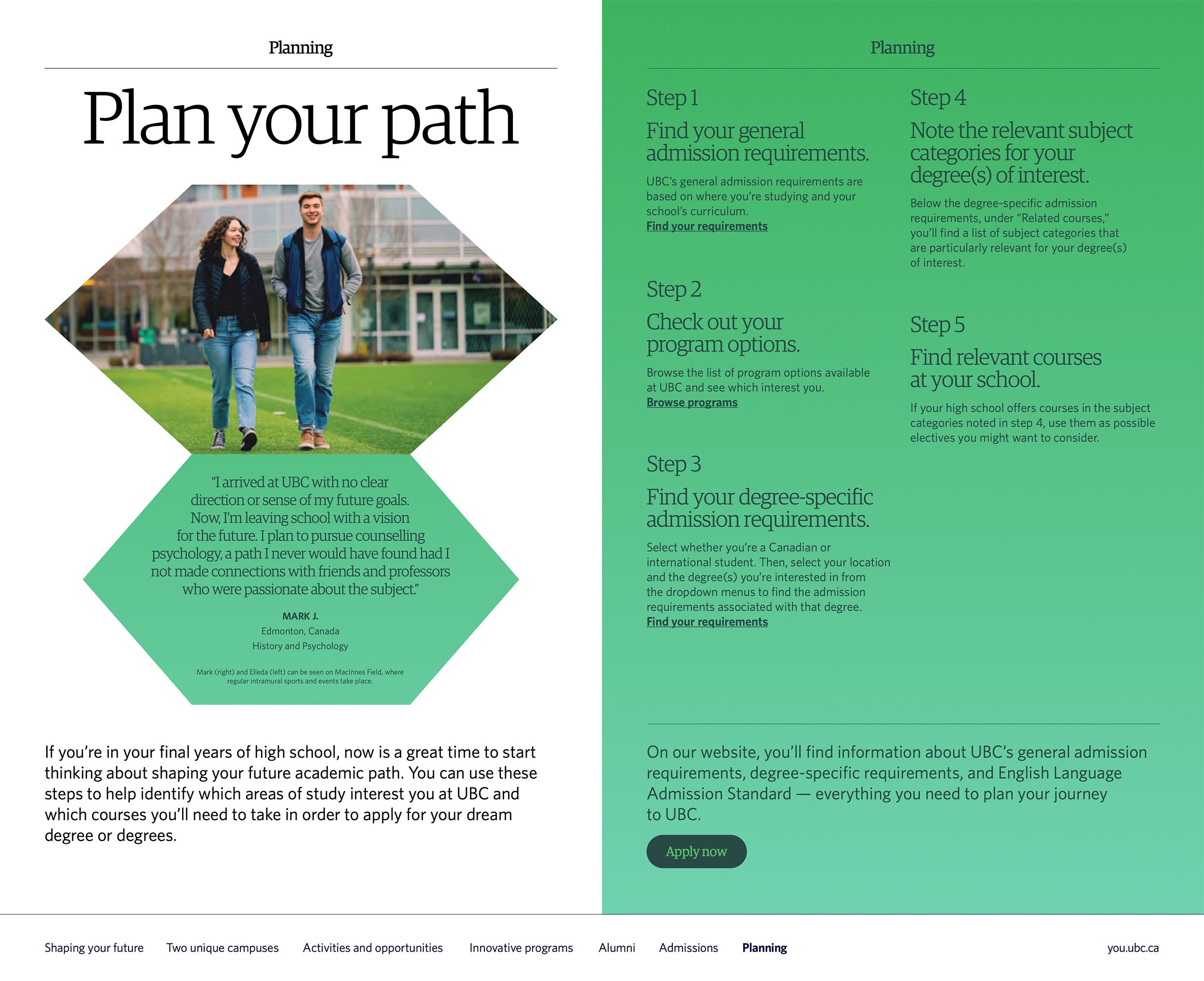 UBC Student Guide - Digital Version Spread