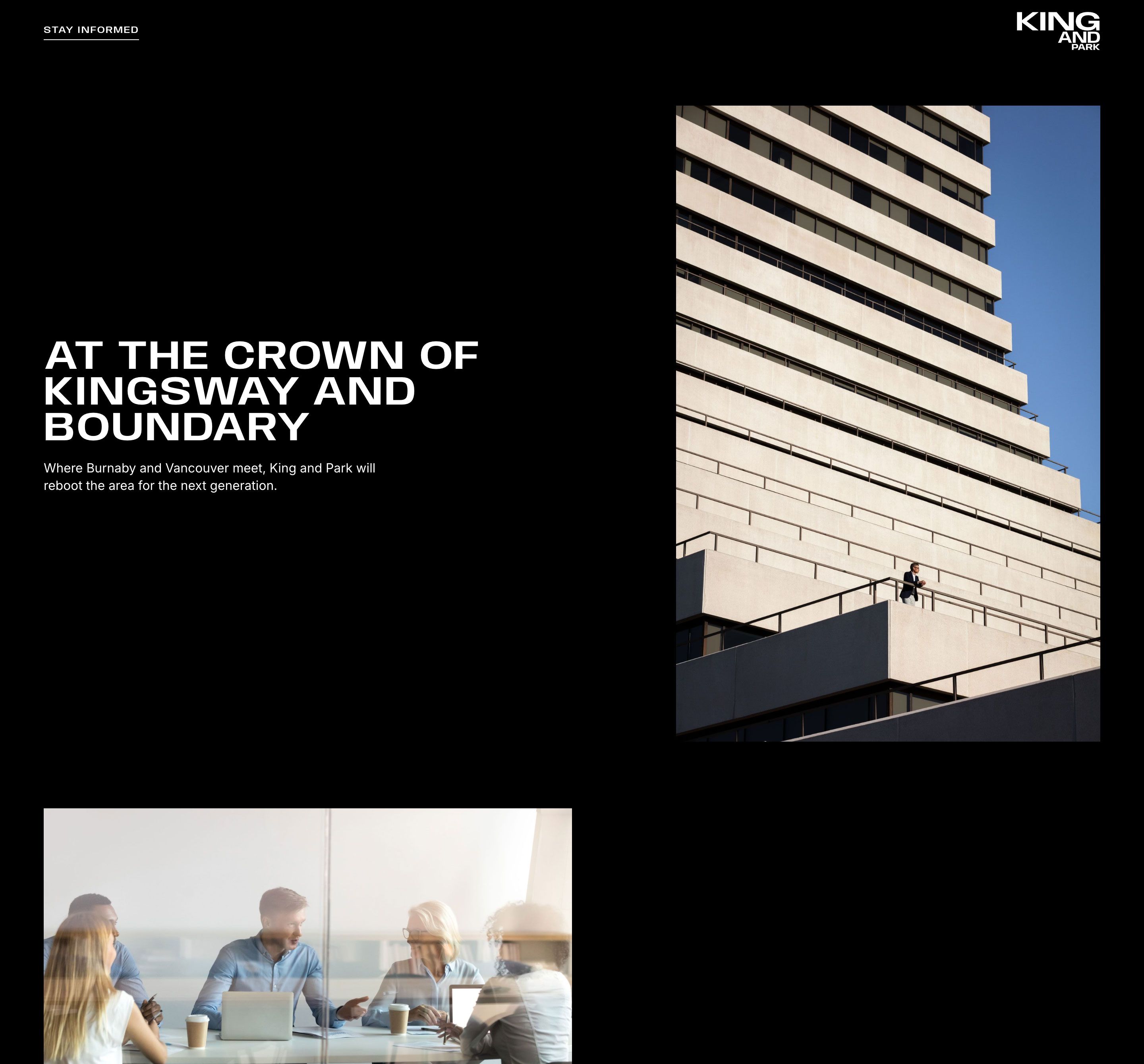 King and Park Desktop Website