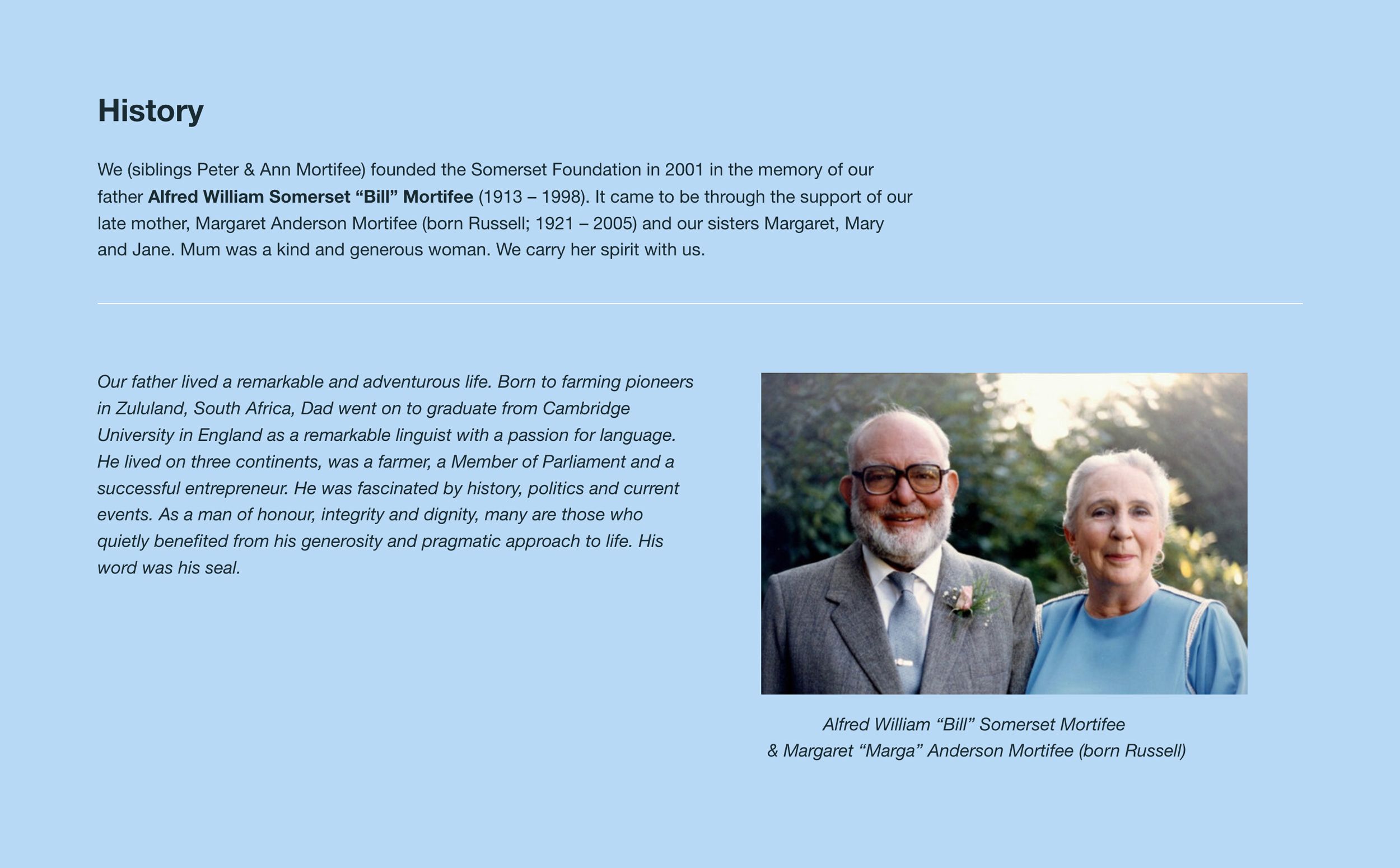 Somerset Foundation Website - History