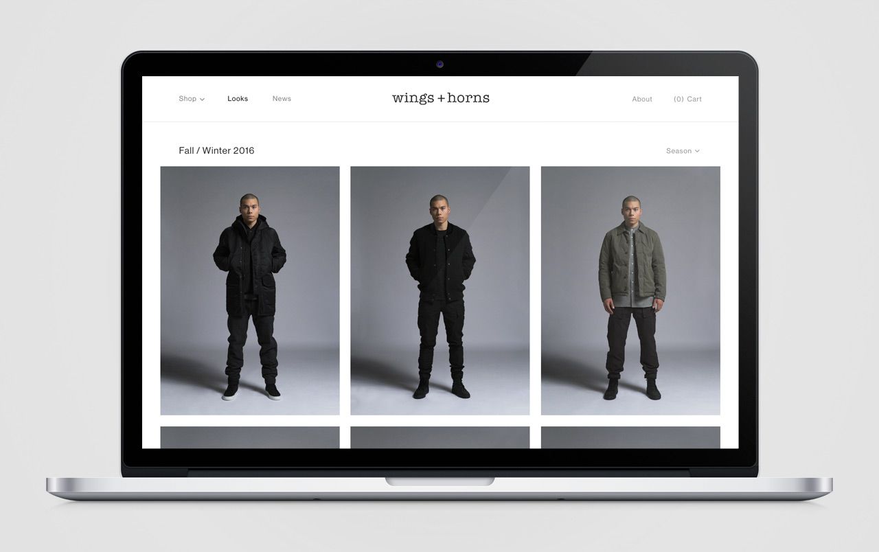 Wings + Horns Website 2016 Product Collection