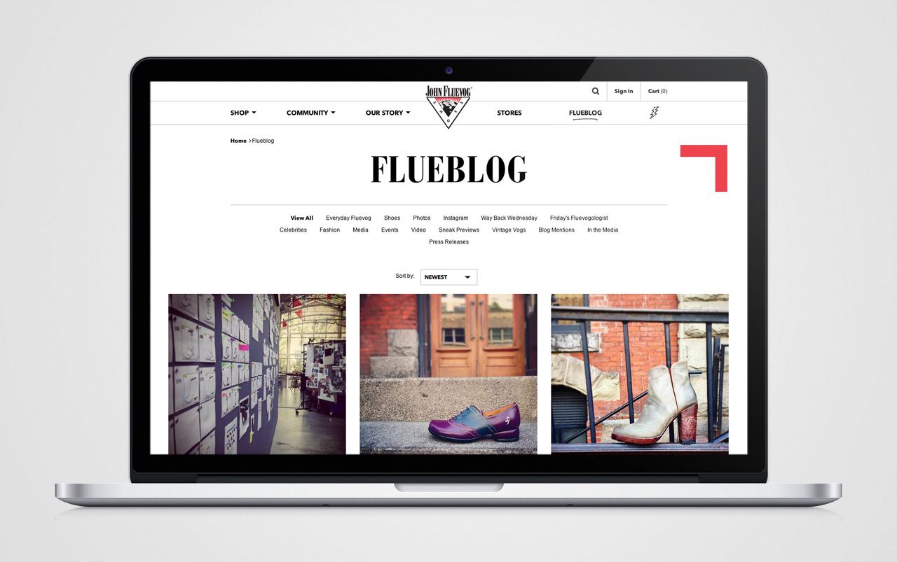 Fluevog Website - Blog