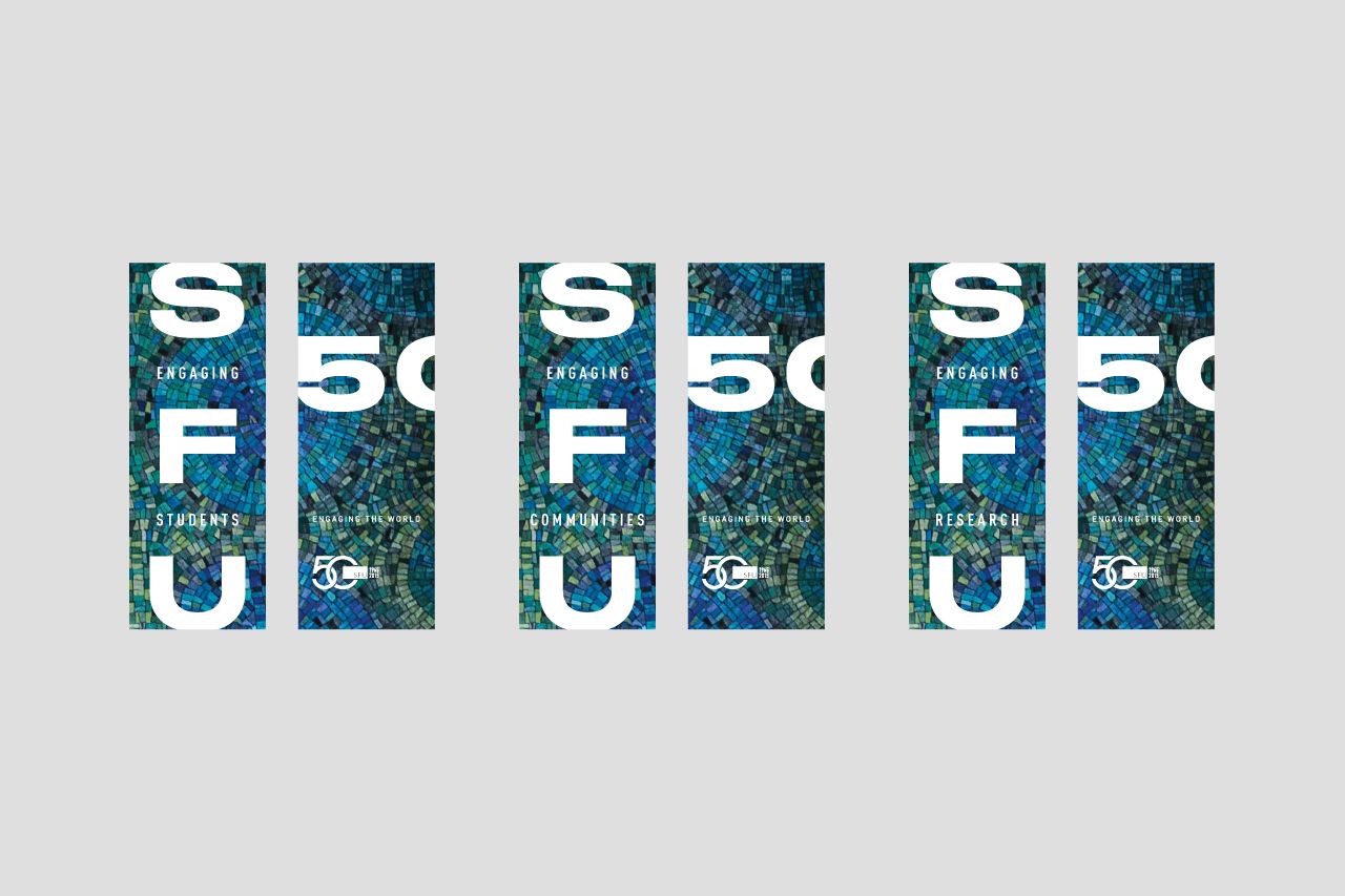 SFU 50th Anniversary Blue Banner