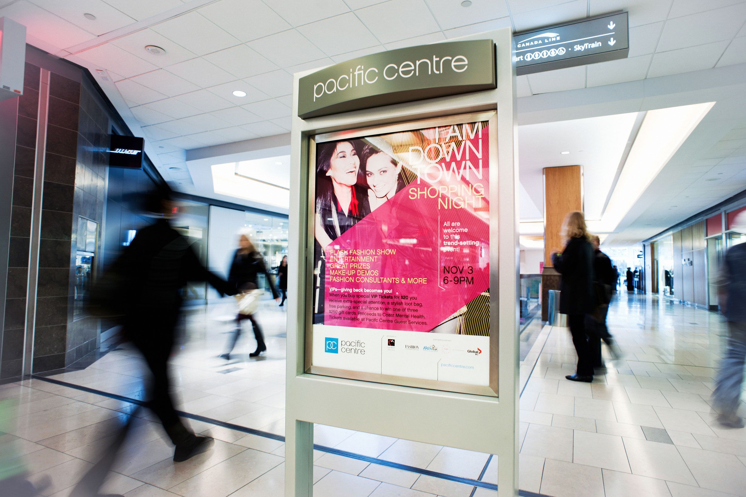 Pacific Centre Campaign: I Am Downtown Signage Stand