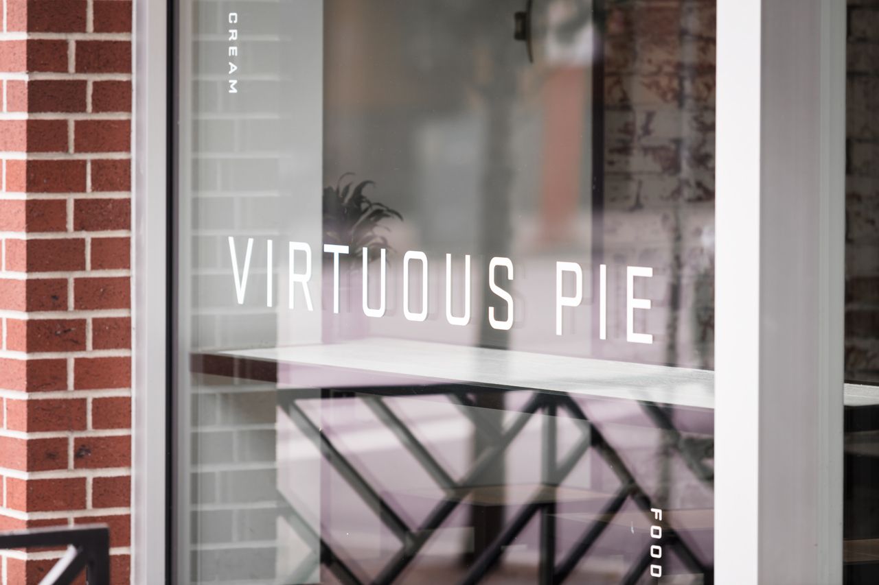 Virtuous Pie Main Street Location Window Vinyl