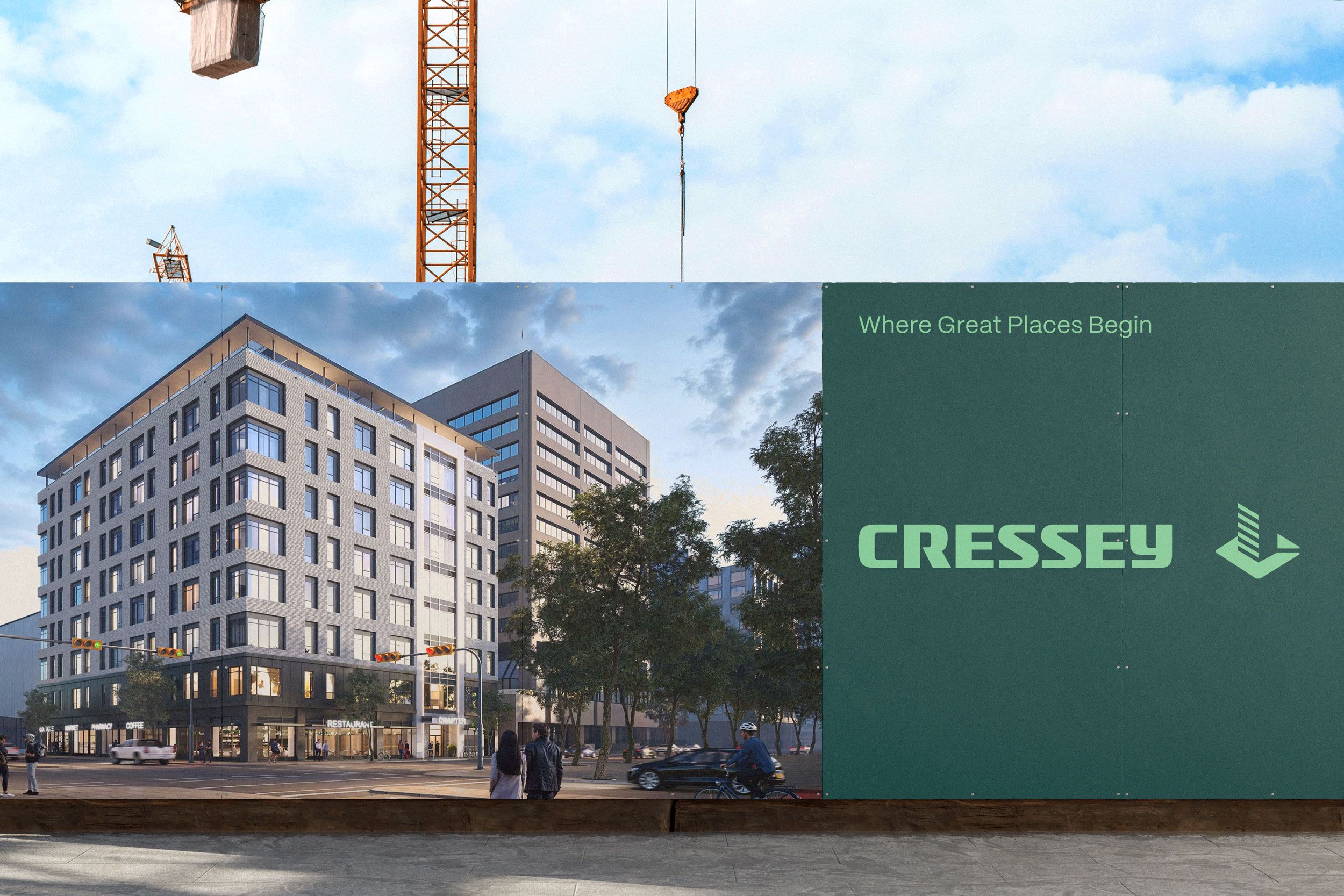 Cressey construction hoarding