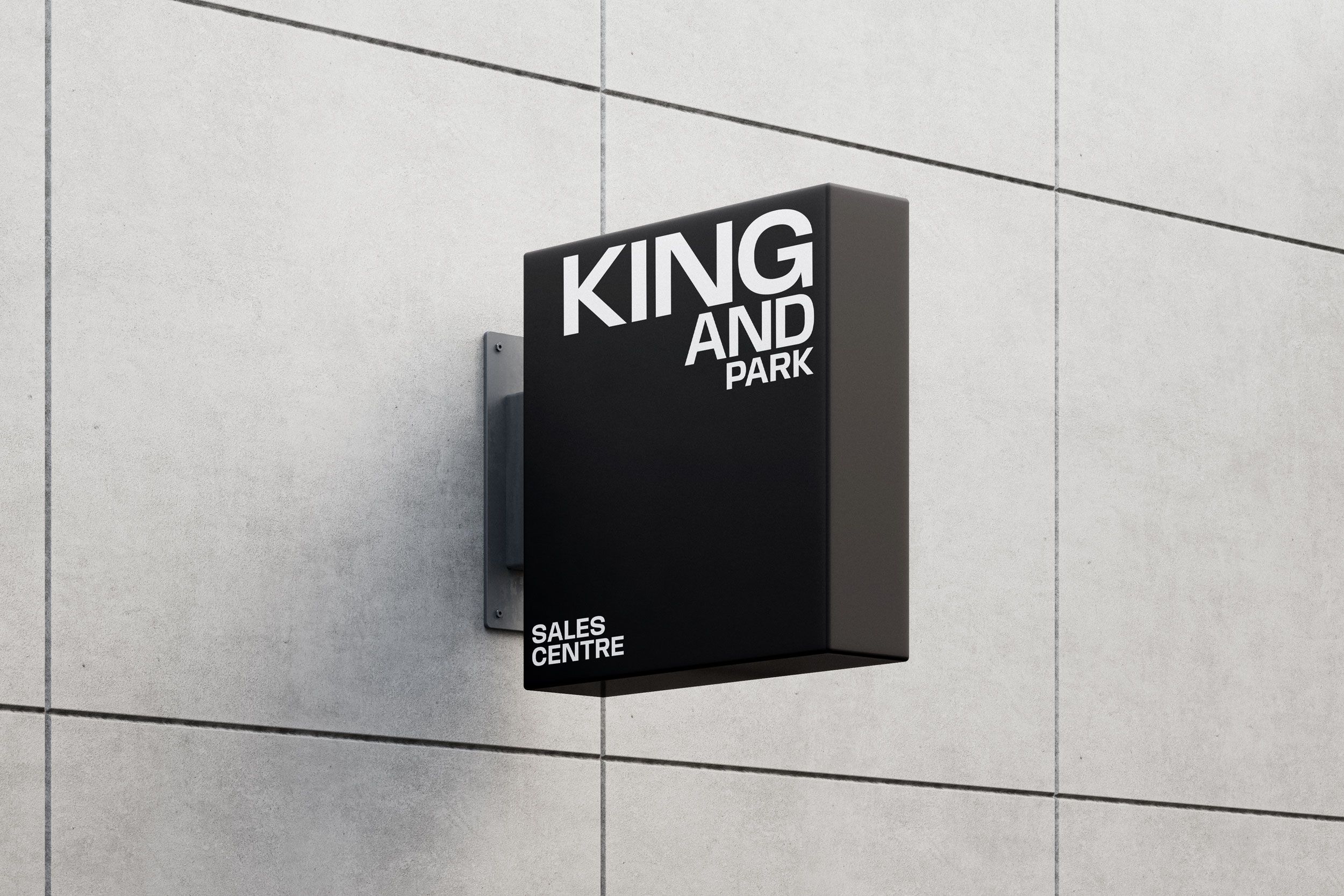 King and Park Sales Centre Sign