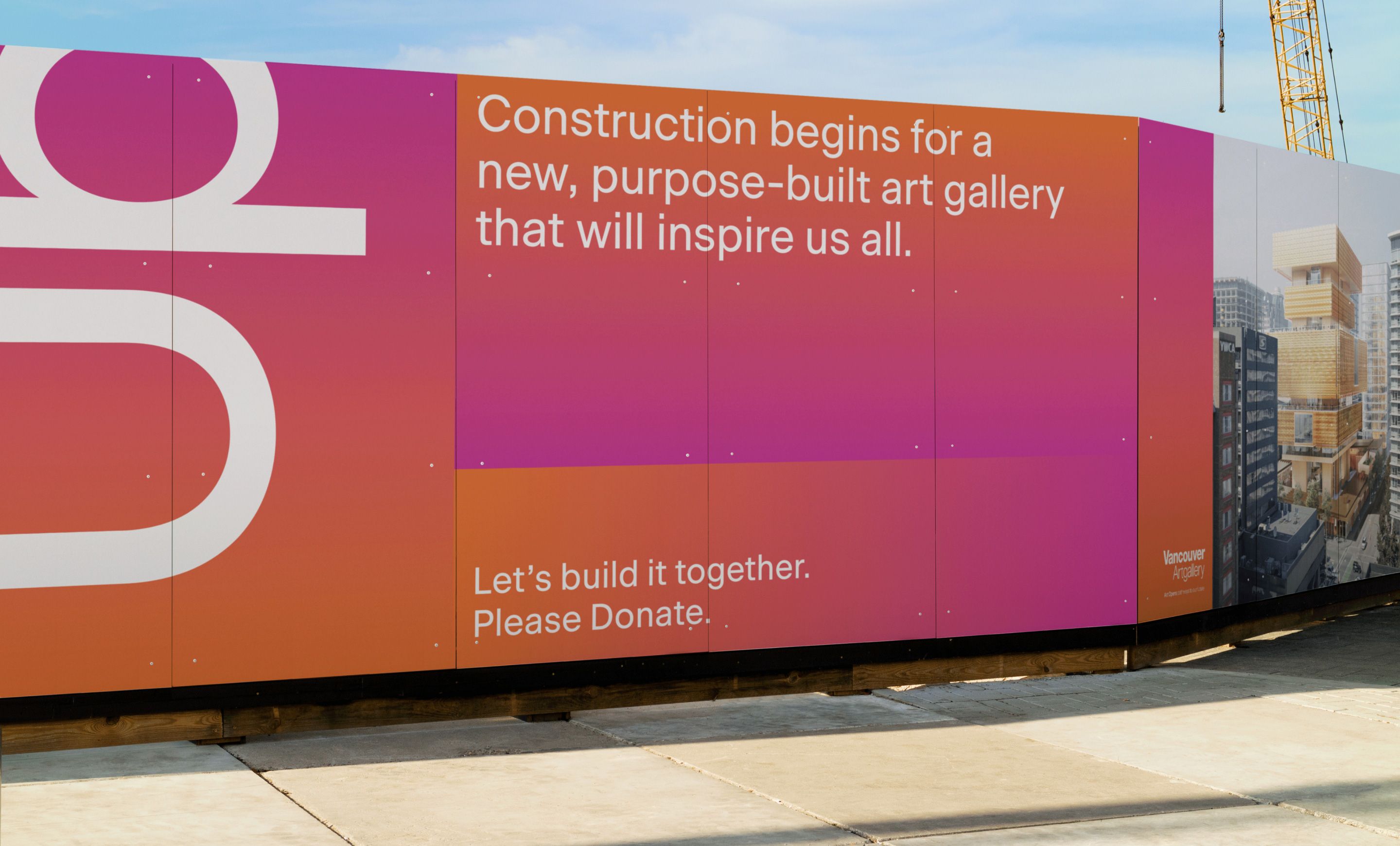 Hoarding application. Vancouver Art Gallery campaign.