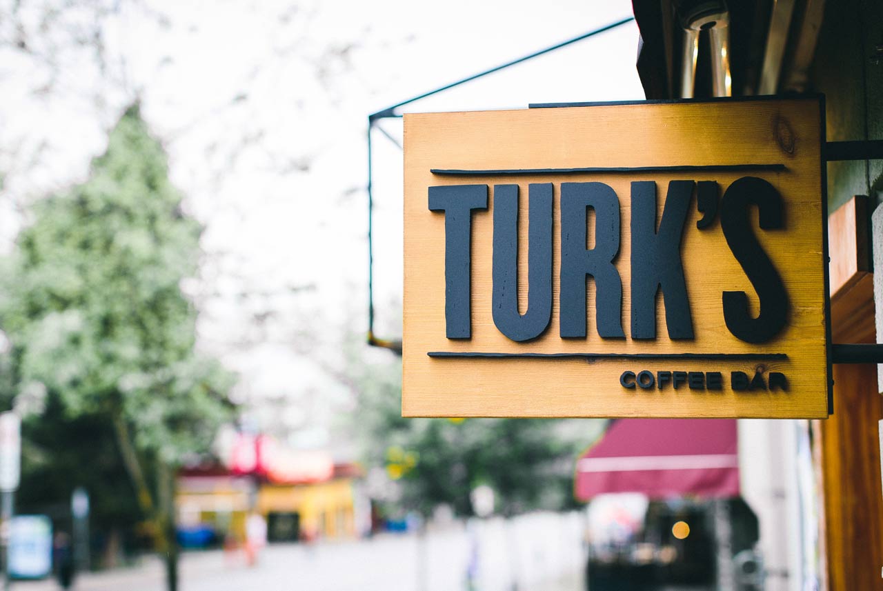 Turk's Coffee Bar Signage