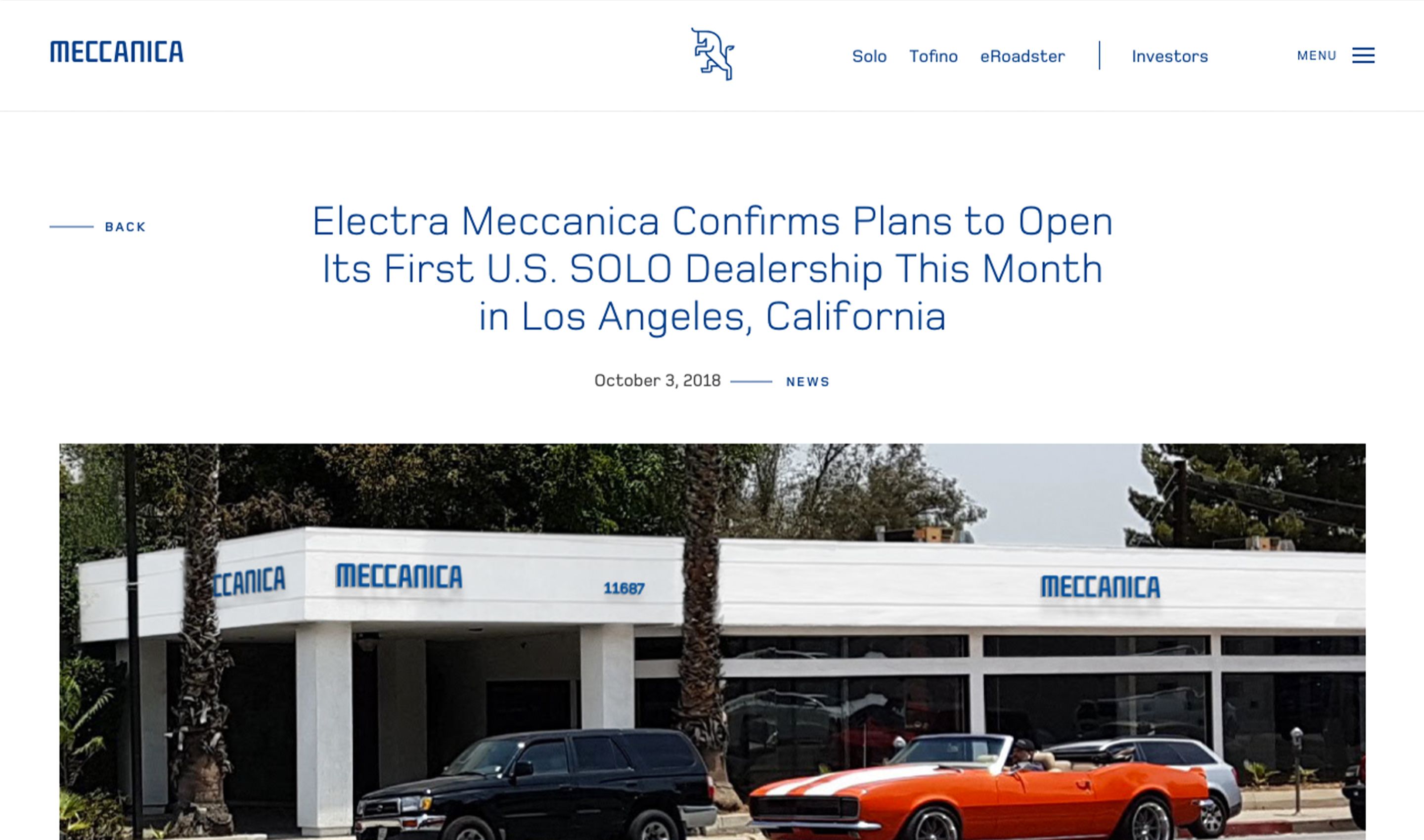 Meccanica Website