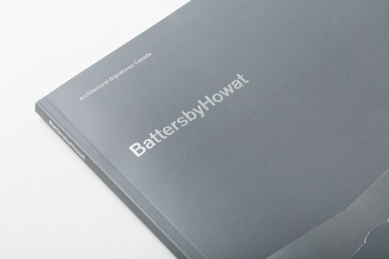 BattersbyHowat Architects monograph book design, cover detail