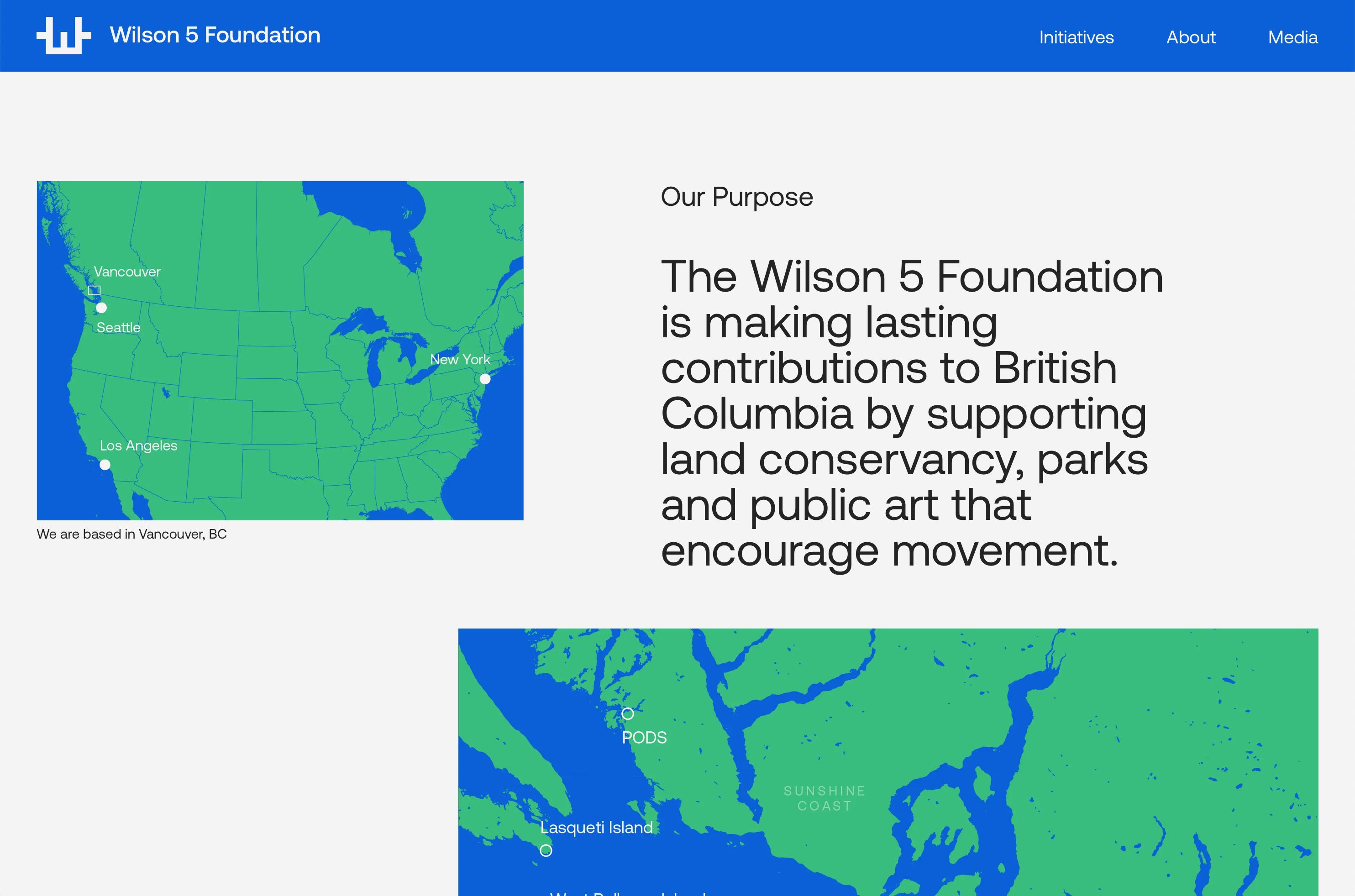 Wilson 5 Foundation Website - Home Detail