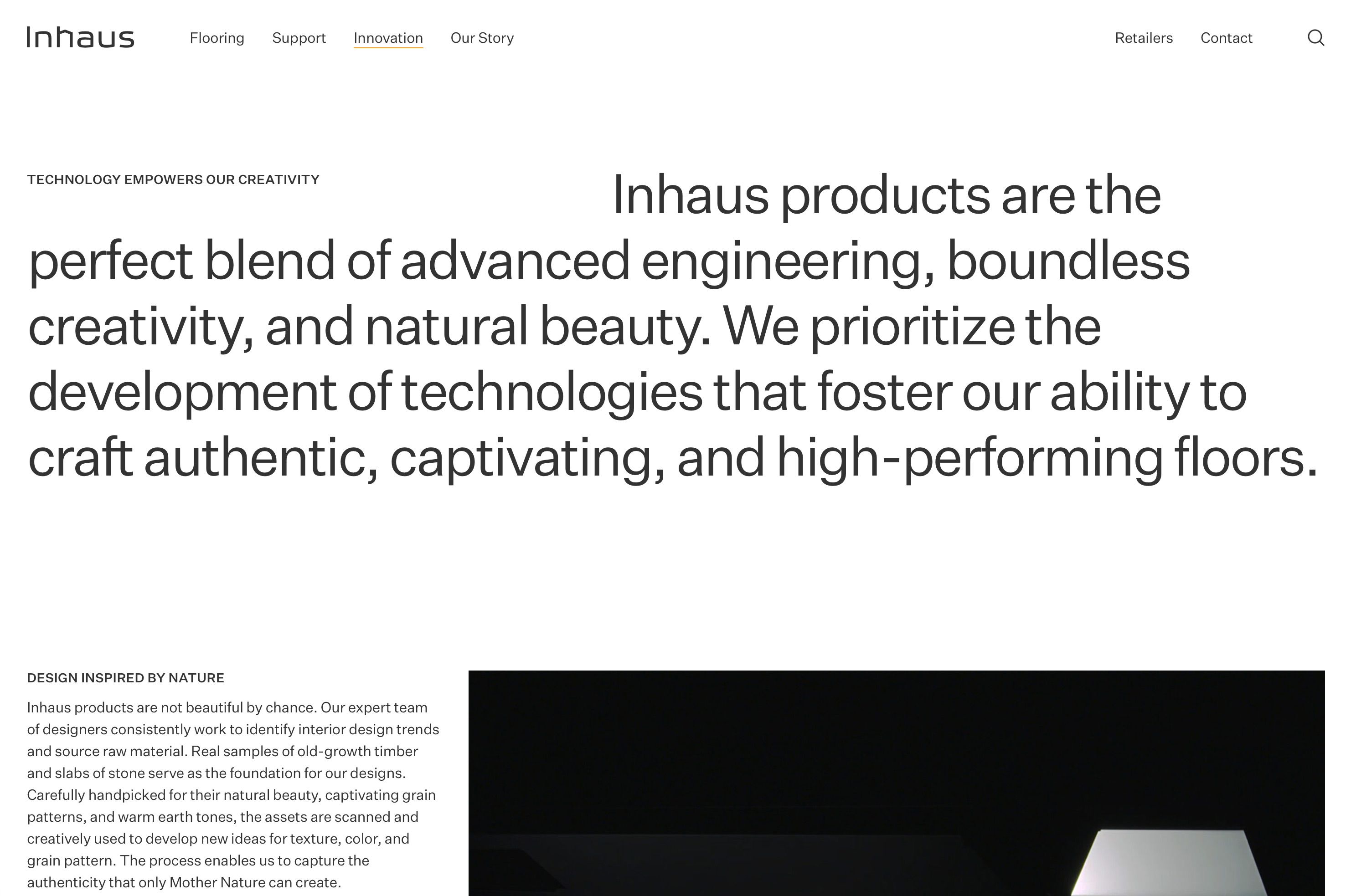 Inhaus Website - Innovation