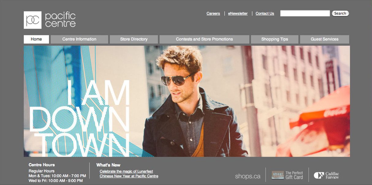 Pacific Centre Campaign: I Am Downtown Website Ad