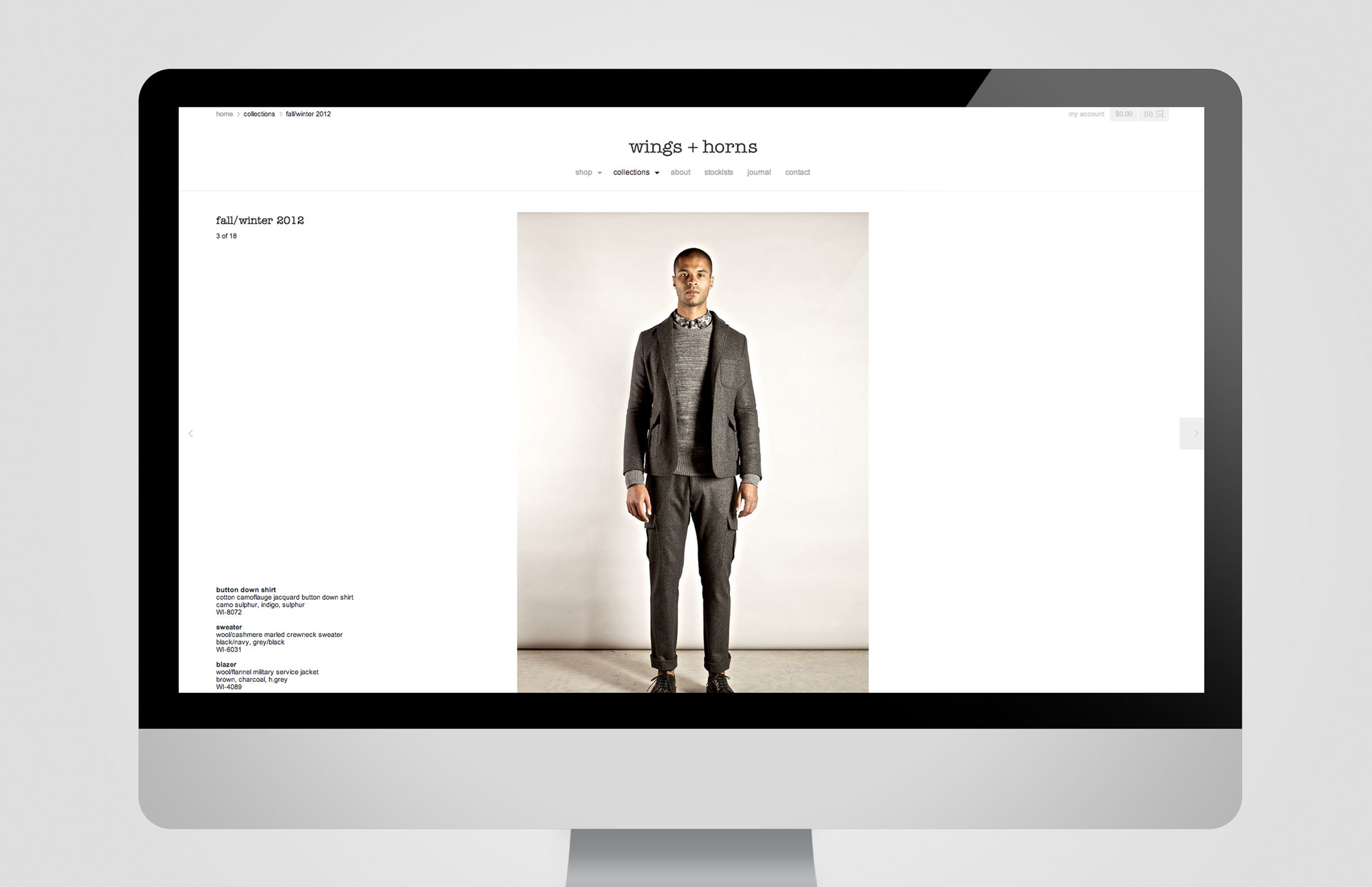 Wings + Horns Website 2012 Collections