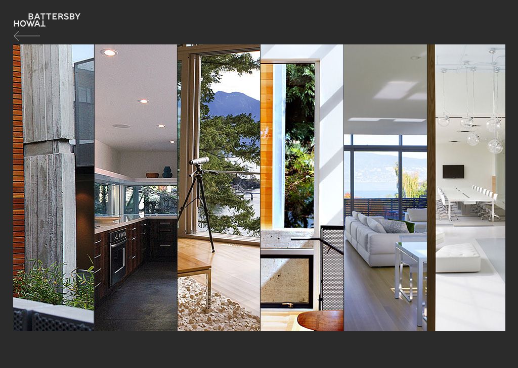 BattersbyHowat Architects website design, featured work page