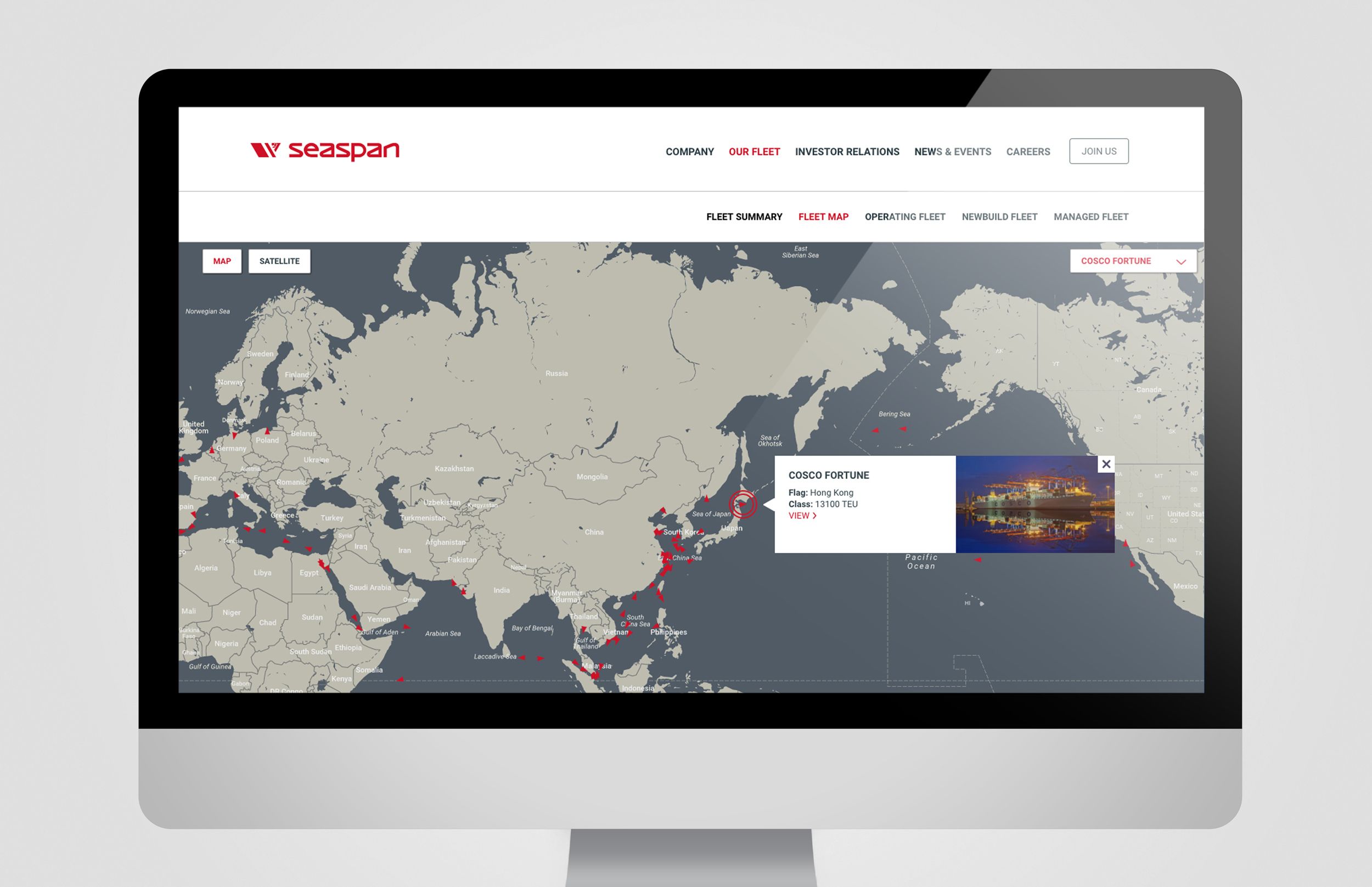 Seaspan Desktop Fleet Map