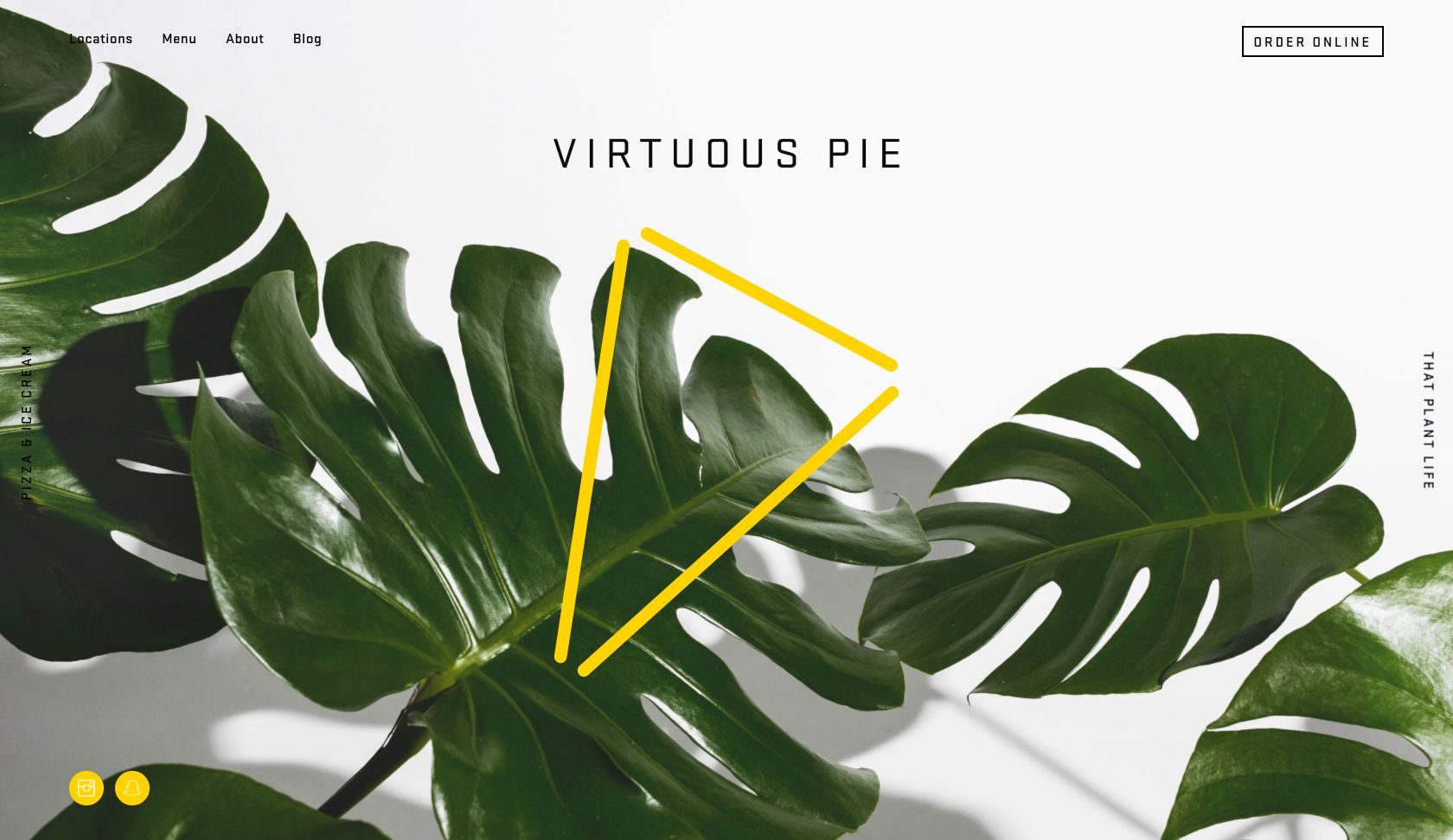 Virtuous Pie Website Home Page