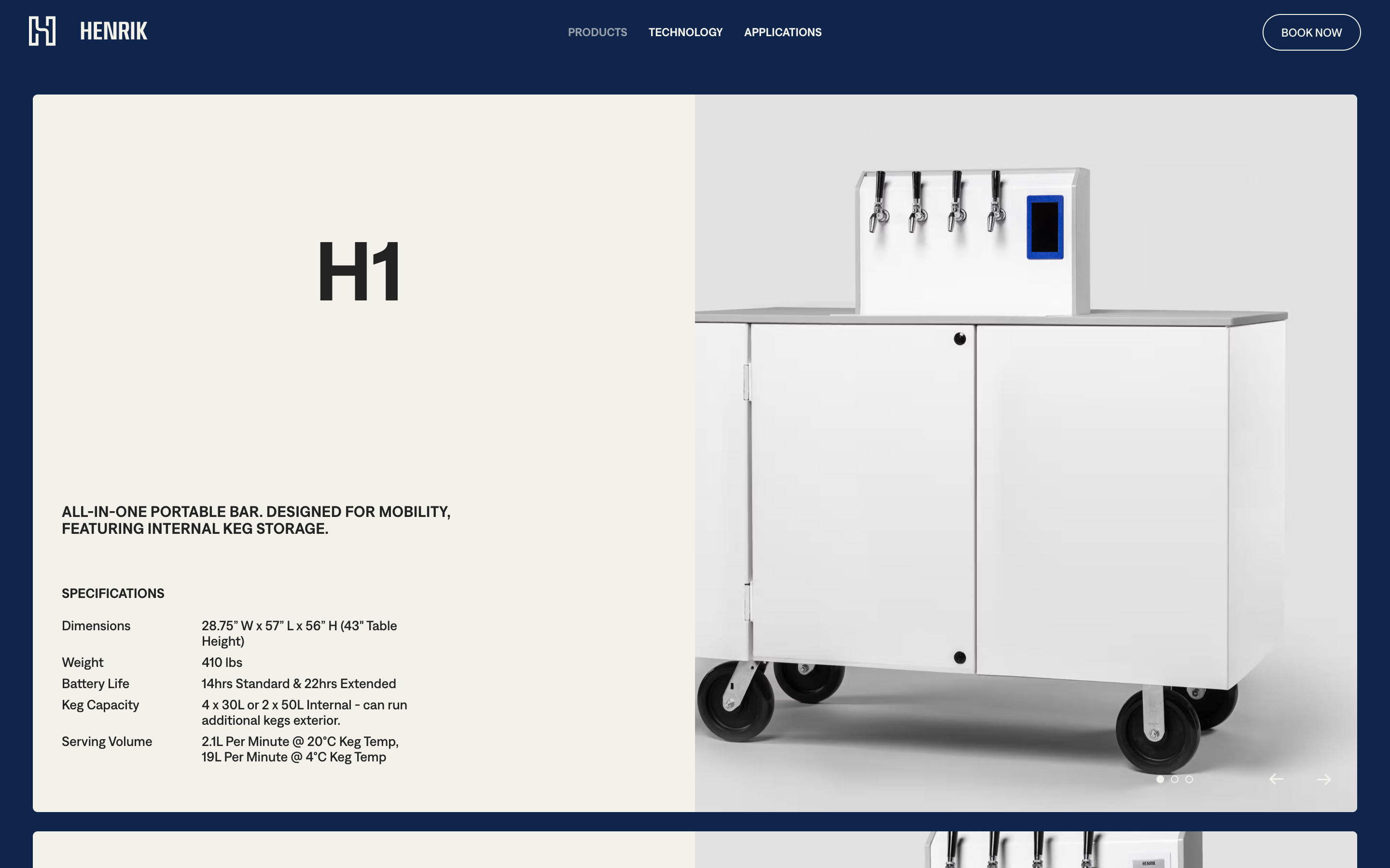 Henrik Website Product Details