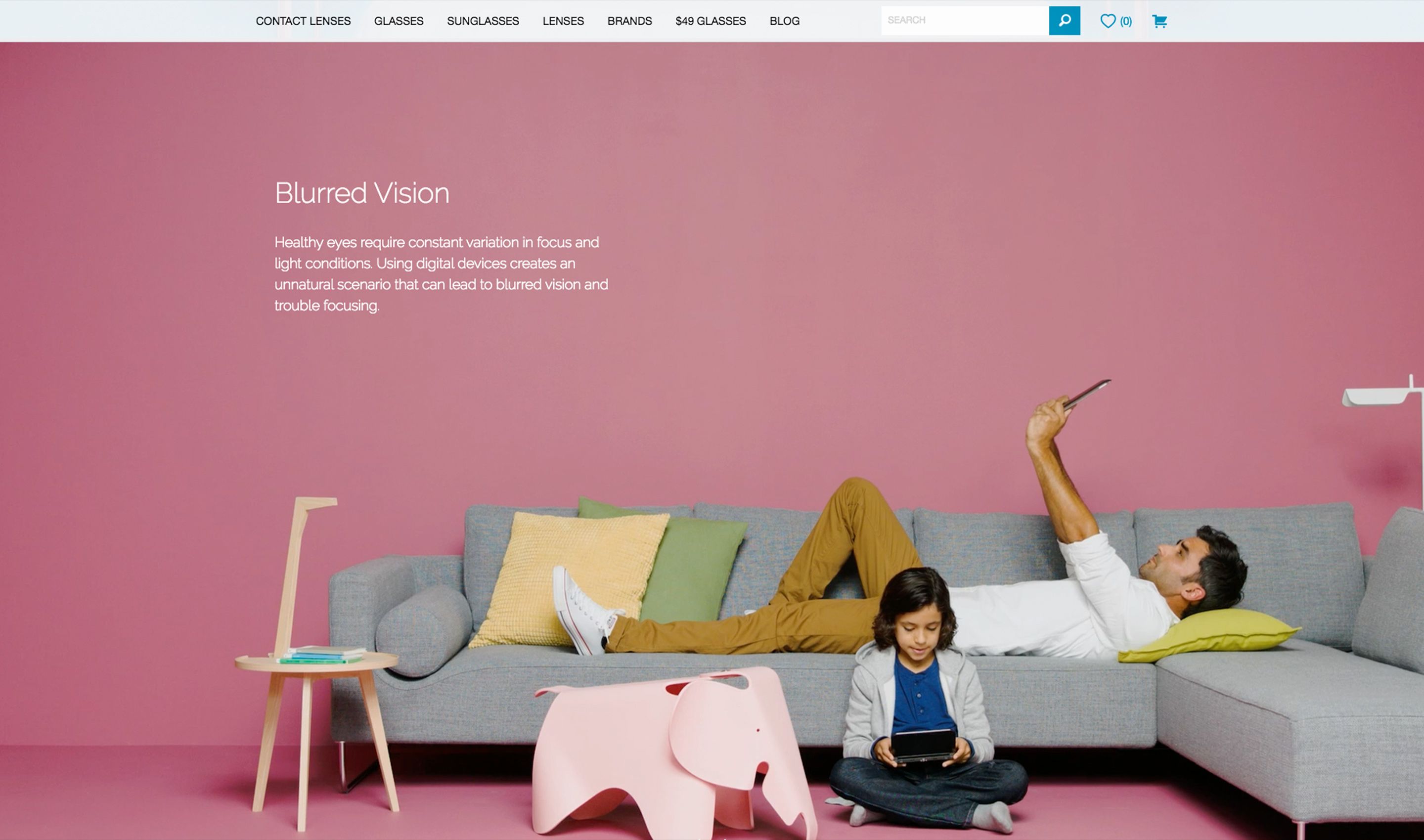 Clearly Digital Eye Protection Campaign Website - Blurred Vision