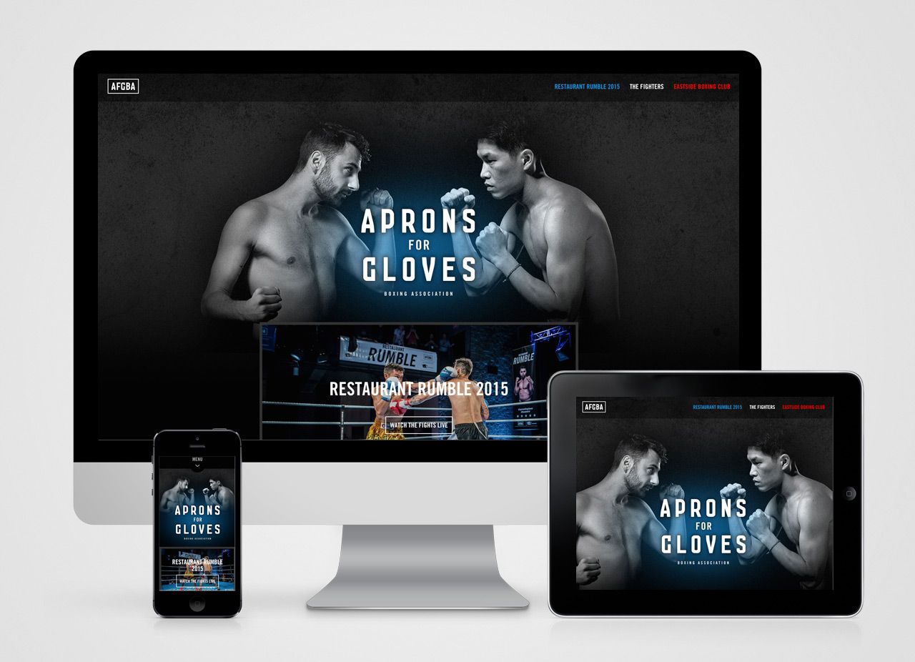 Aprons for Gloves Boxing Association Responsive Website