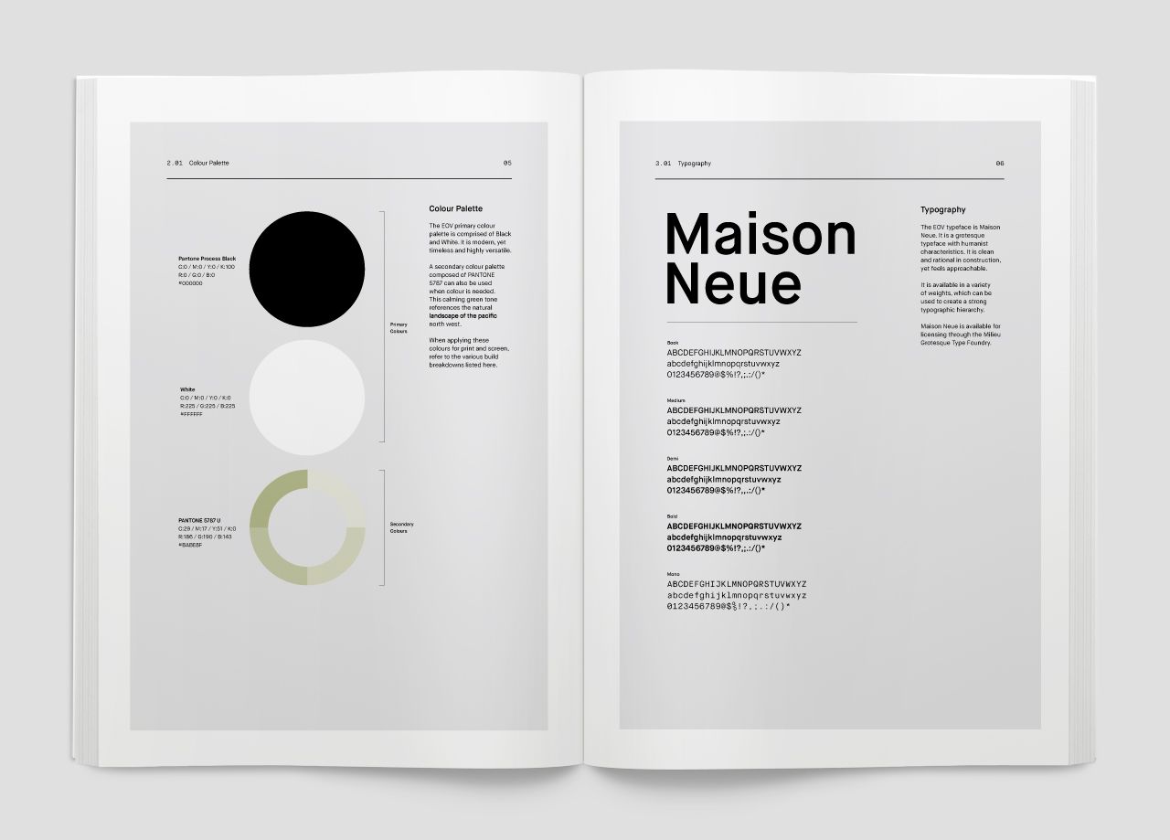 EOV Brand Guidelines Colour and Type