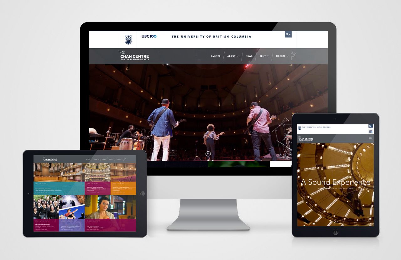 Chan Centre Responsive Website